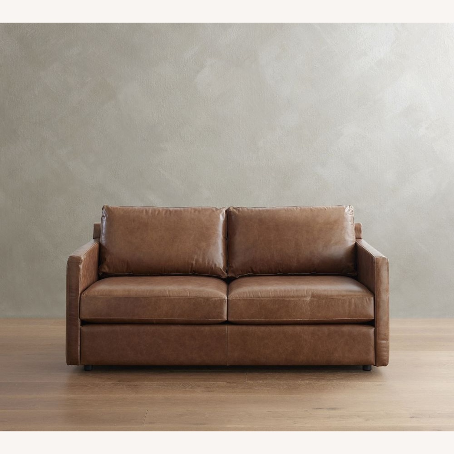 Pottery Barn Pacifica Dark Brown Leather Loveseat - image-3