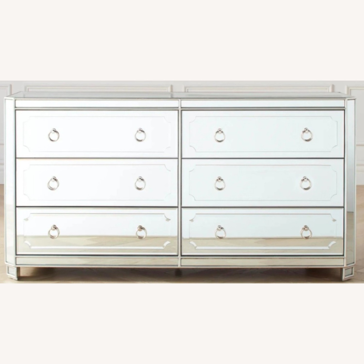 Z Gallerie Simplicity Mirrored 6 Drawer Chest - image-1