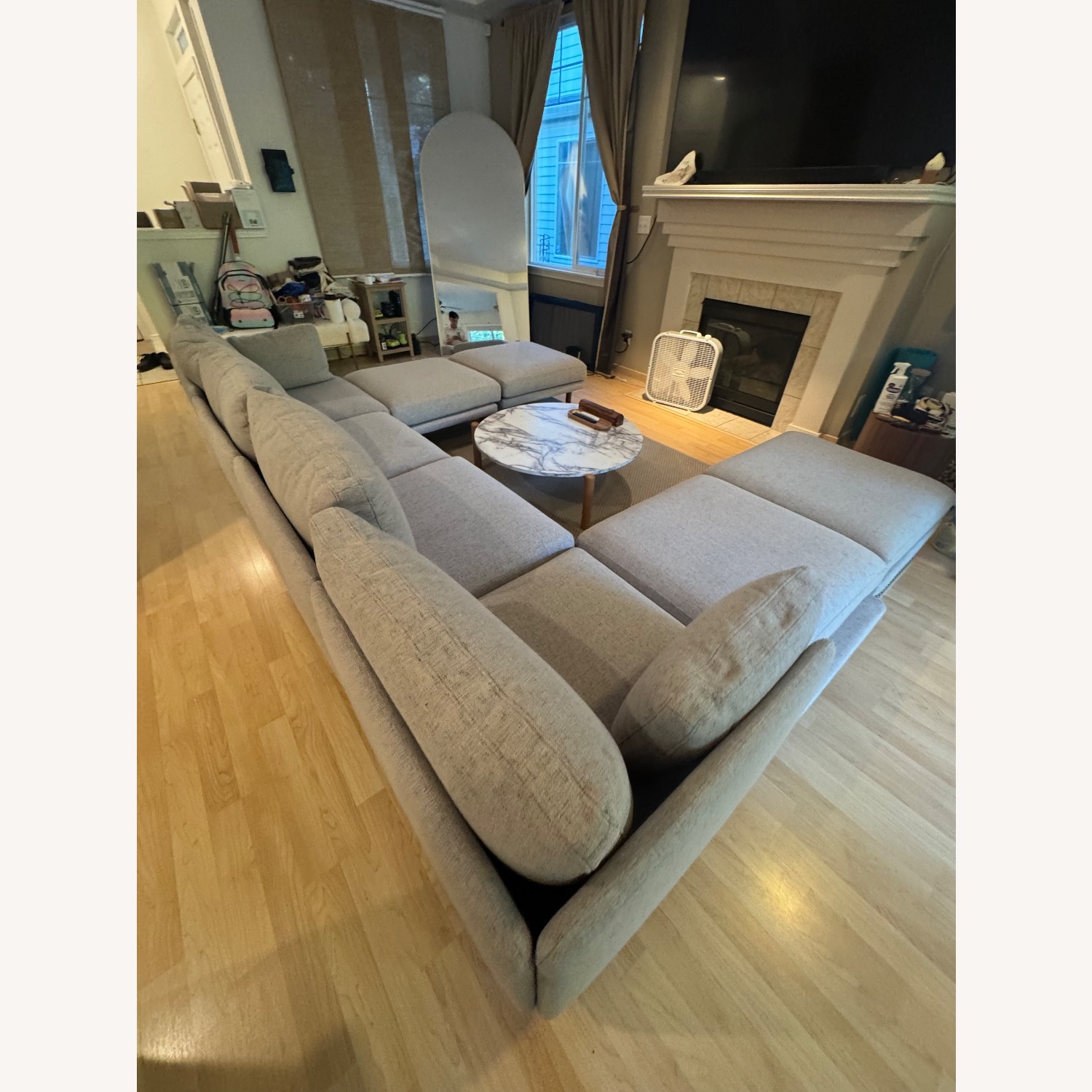 Burrow Nomad Double Chaise Sectional with Ottomans - image-2