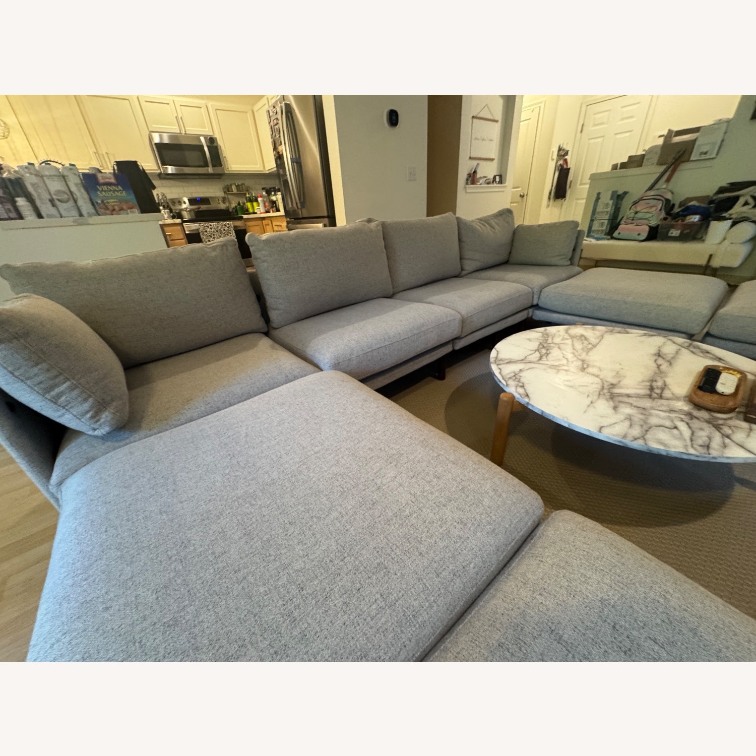 Burrow Nomad Double Chaise Sectional with Ottomans - image-7