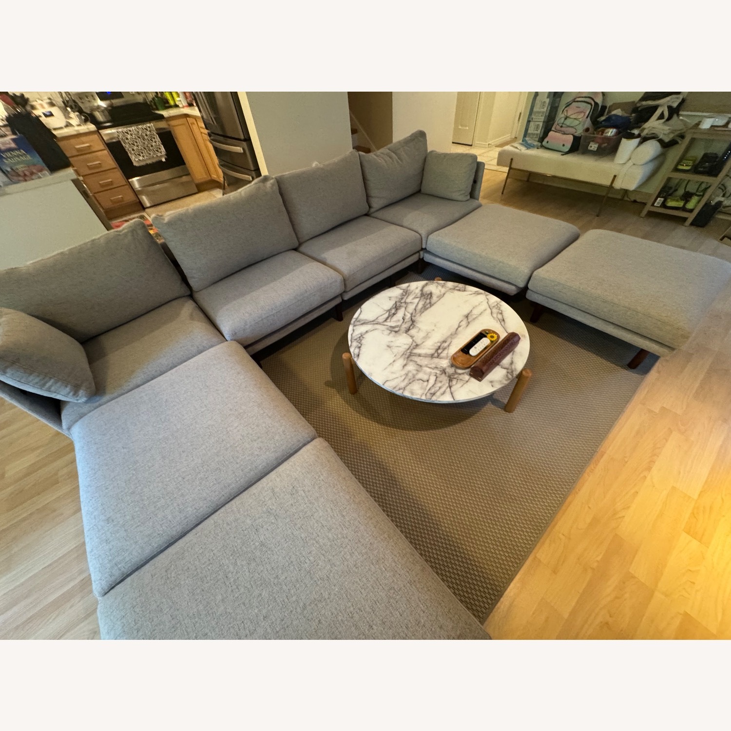 Burrow Nomad Double Chaise Sectional with Ottomans - image-4