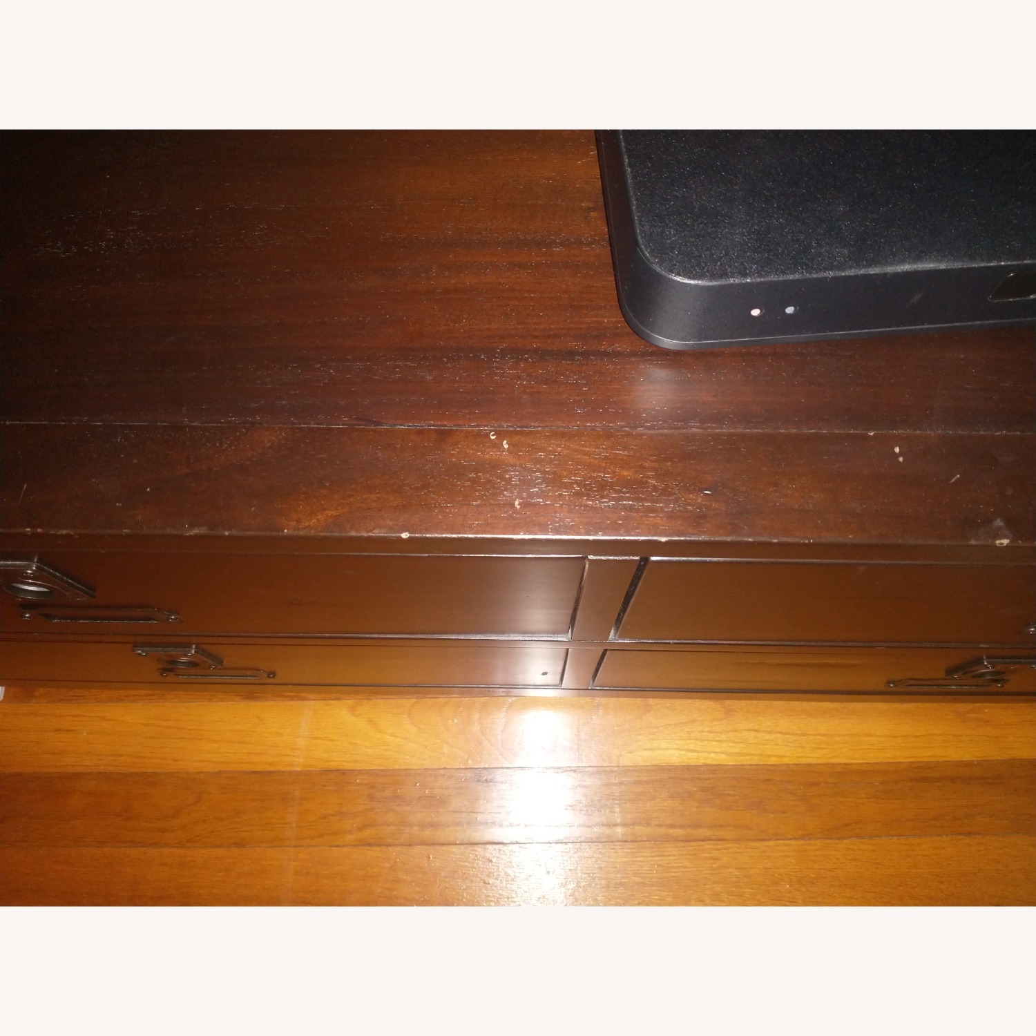 Pottery Barn Rhys Dark Brown Wood Media Storage - image-7