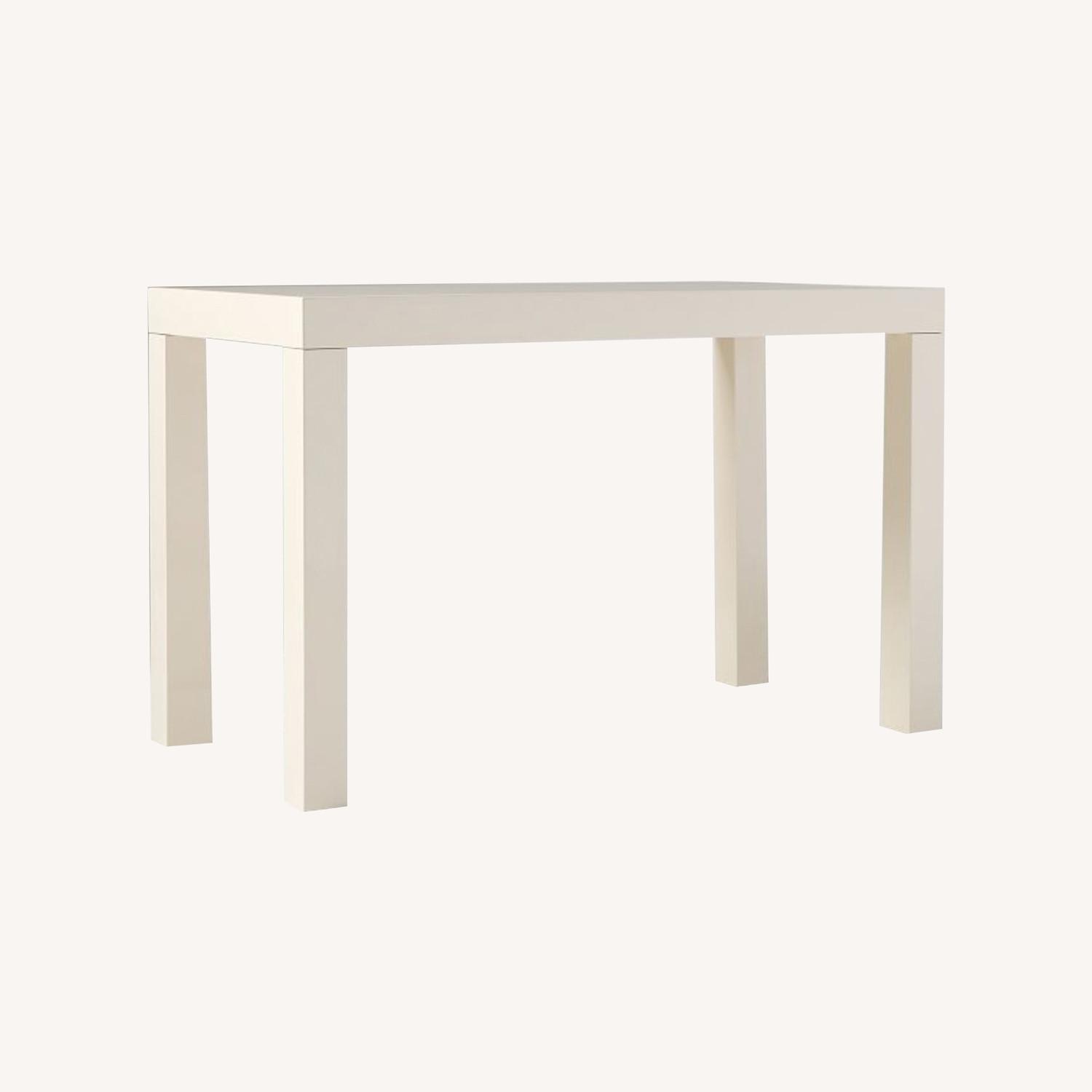 West Elm Parsons White Wood Desk - image-0