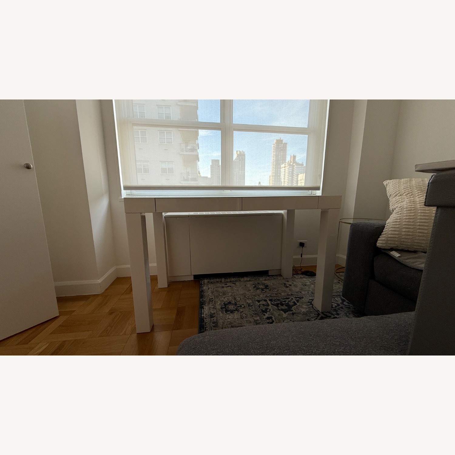 West Elm Parsons White Wood Desk - image-2