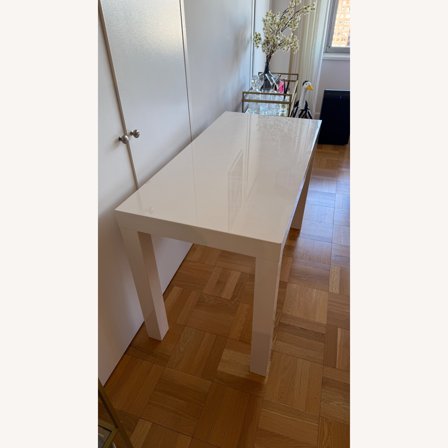 West Elm Parsons White Wood Desk - image-5