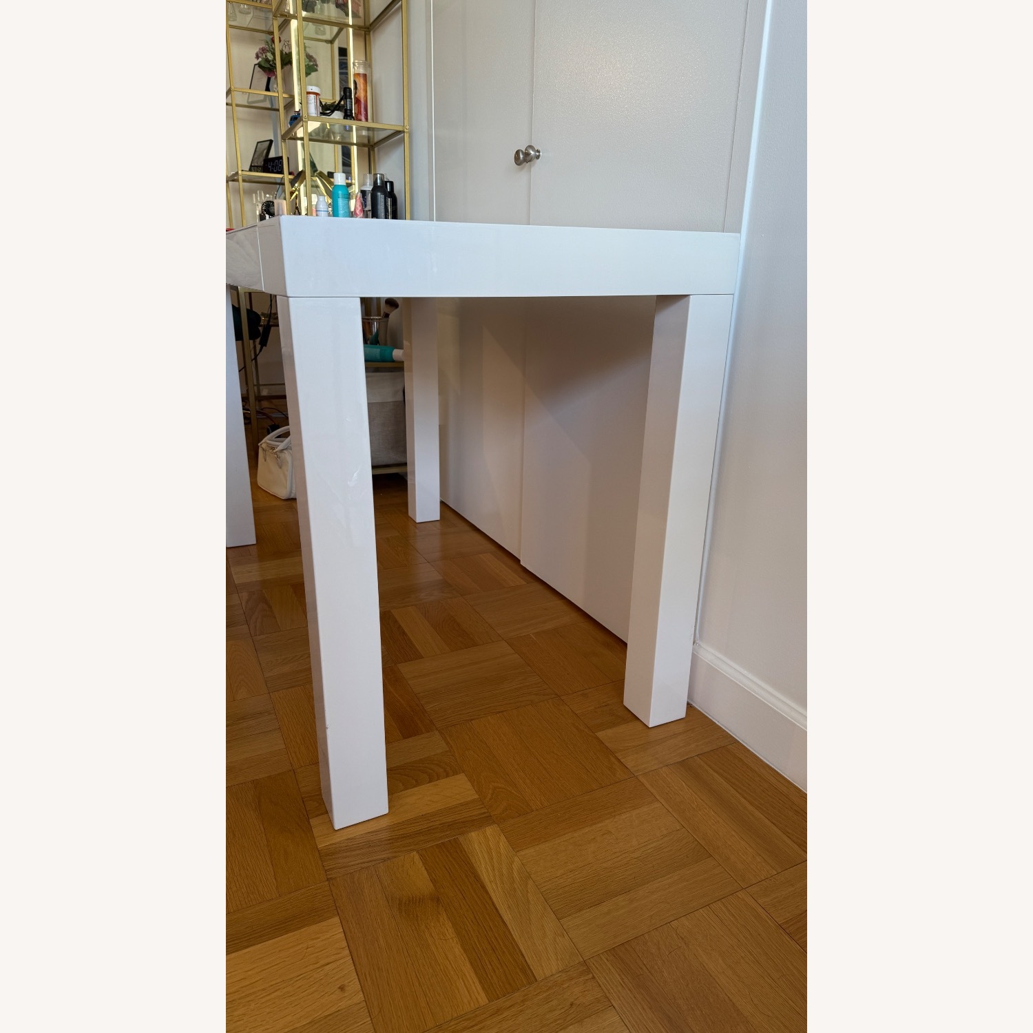 West Elm Parsons White Wood Desk - image-4