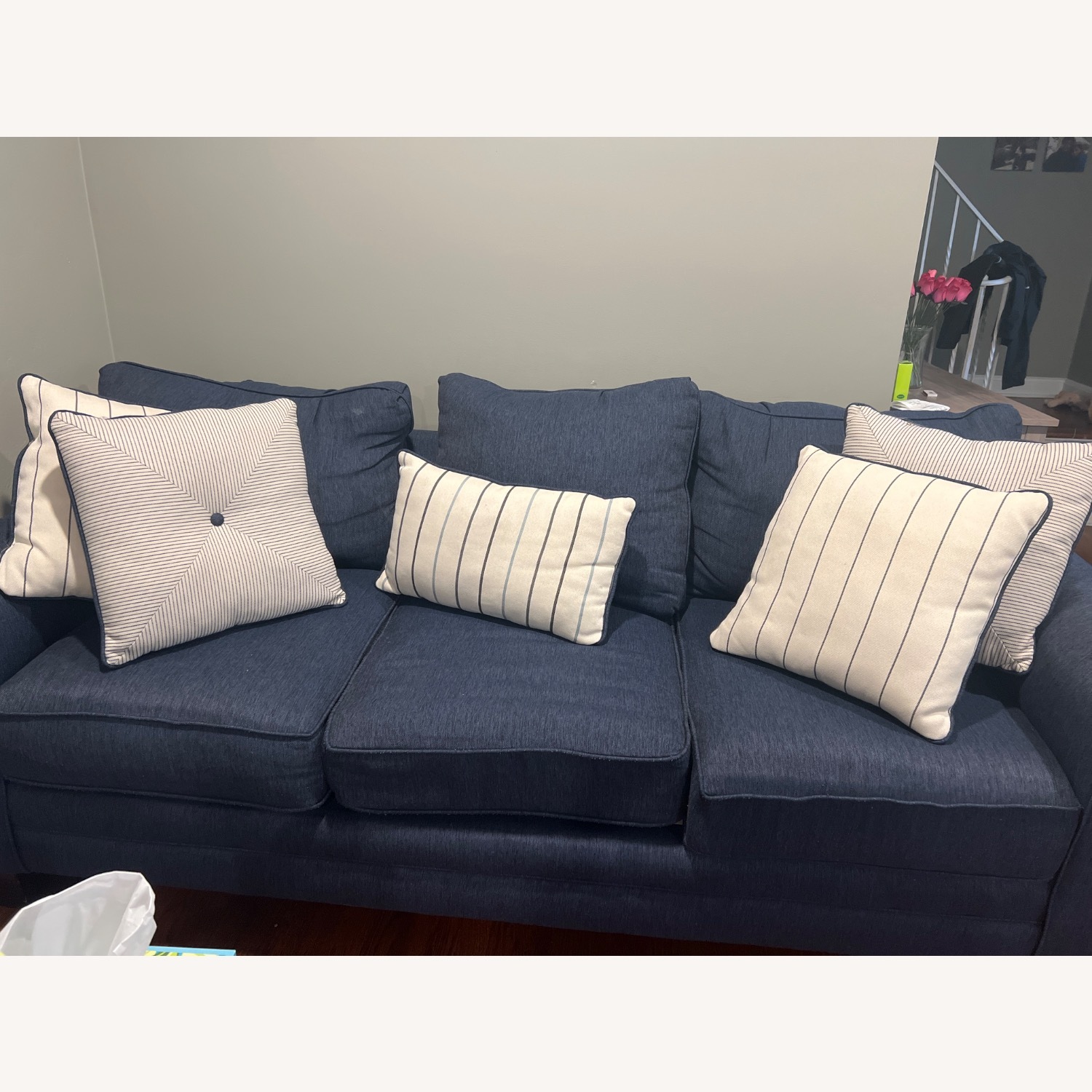 Raymour & Flanigan McKinley Blue 3+ Seater Sofa - image-1