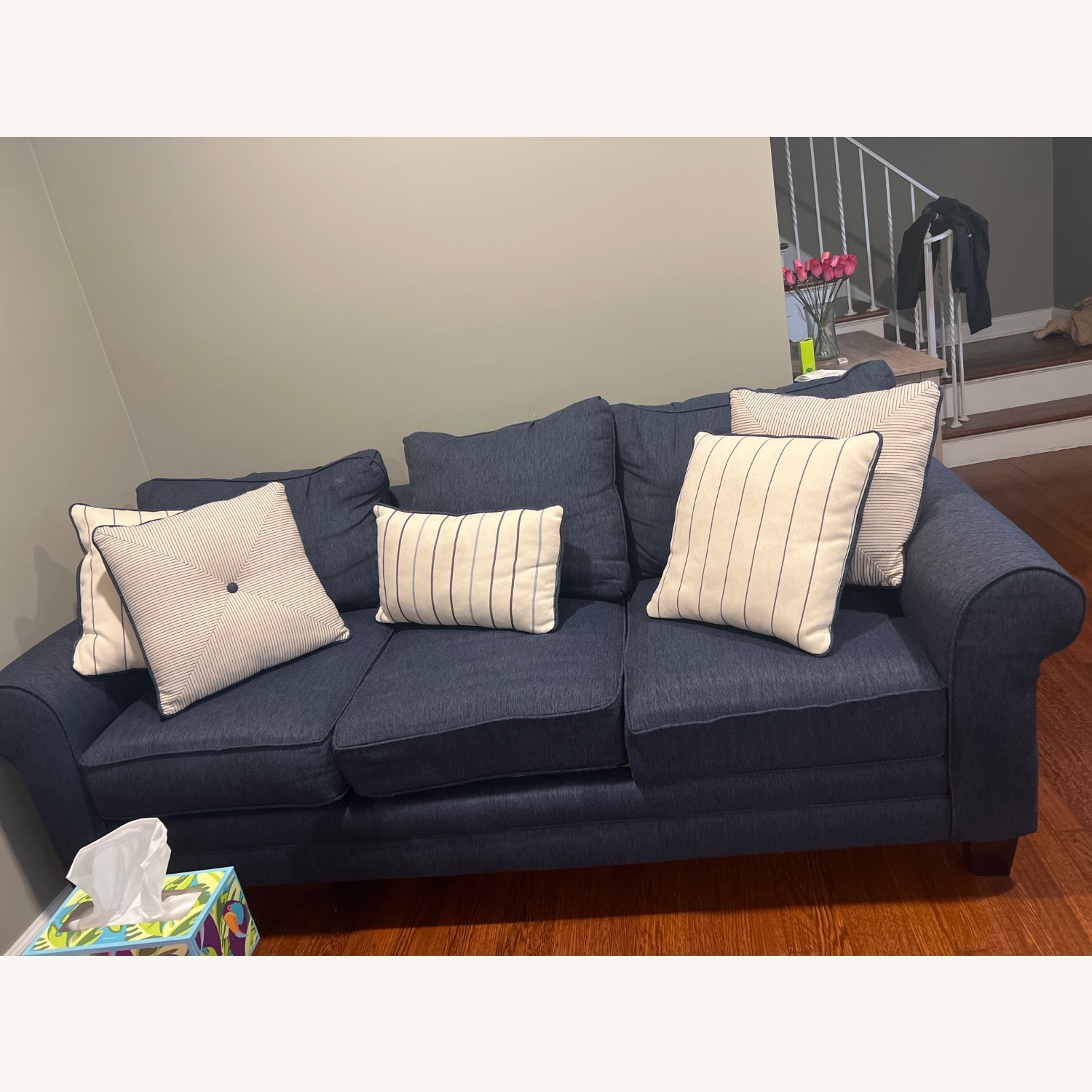 Raymour & Flanigan McKinley Blue 3+ Seater Sofa - image-2