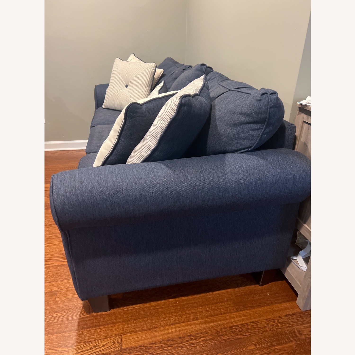 Raymour & Flanigan McKinley Blue 3+ Seater Sofa - image-3