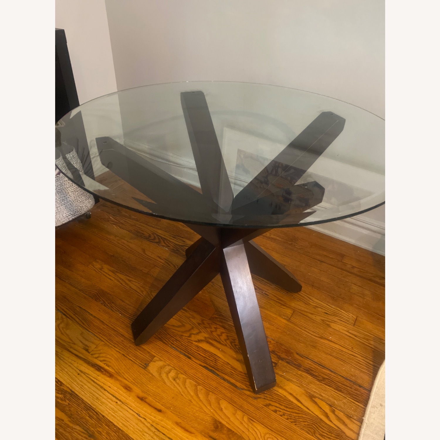 Glass and Wood Table - image-3