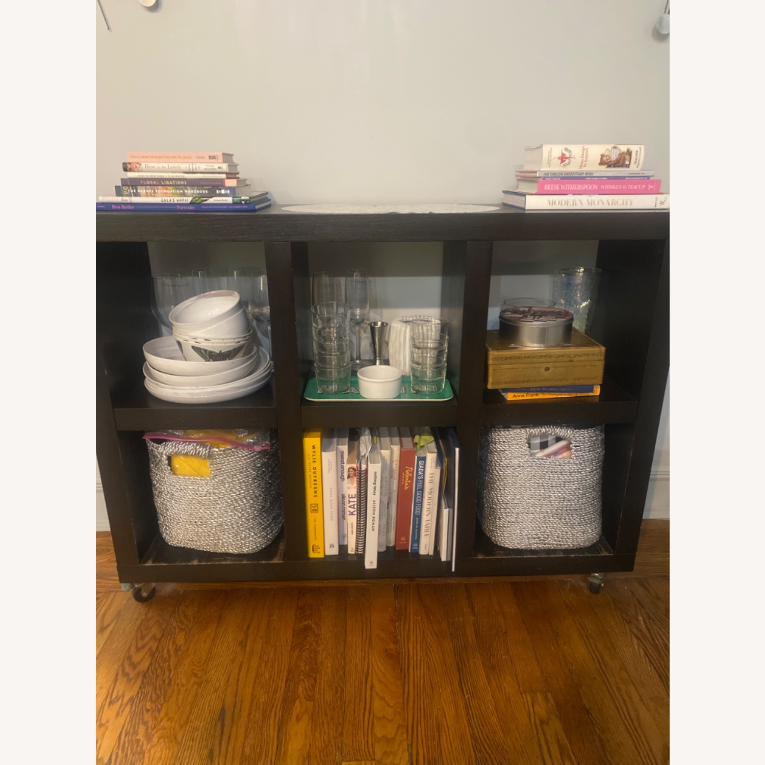 West Elm Dark Brown Wood Bookcase - image-1