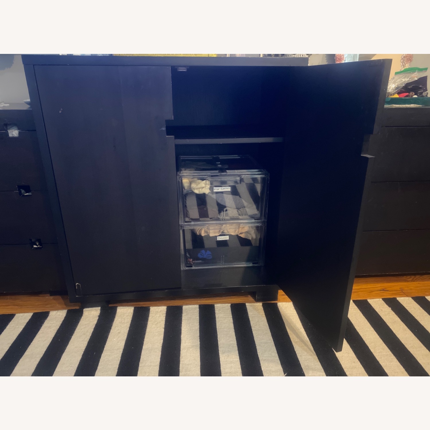 West Elm Dark Brown Wood Armoire - image-3