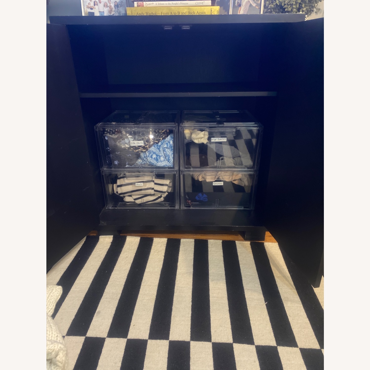 West Elm Dark Brown Wood Armoire - image-2