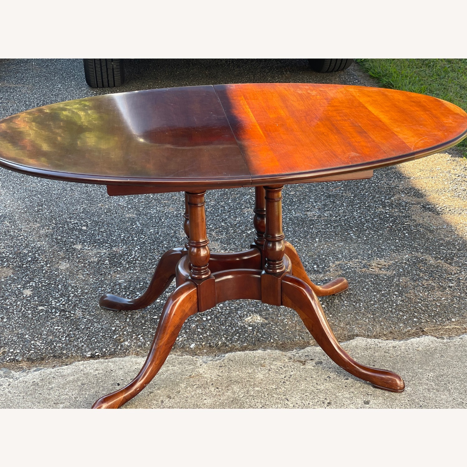  Vintage Oval Cherry Dining Set - image-3