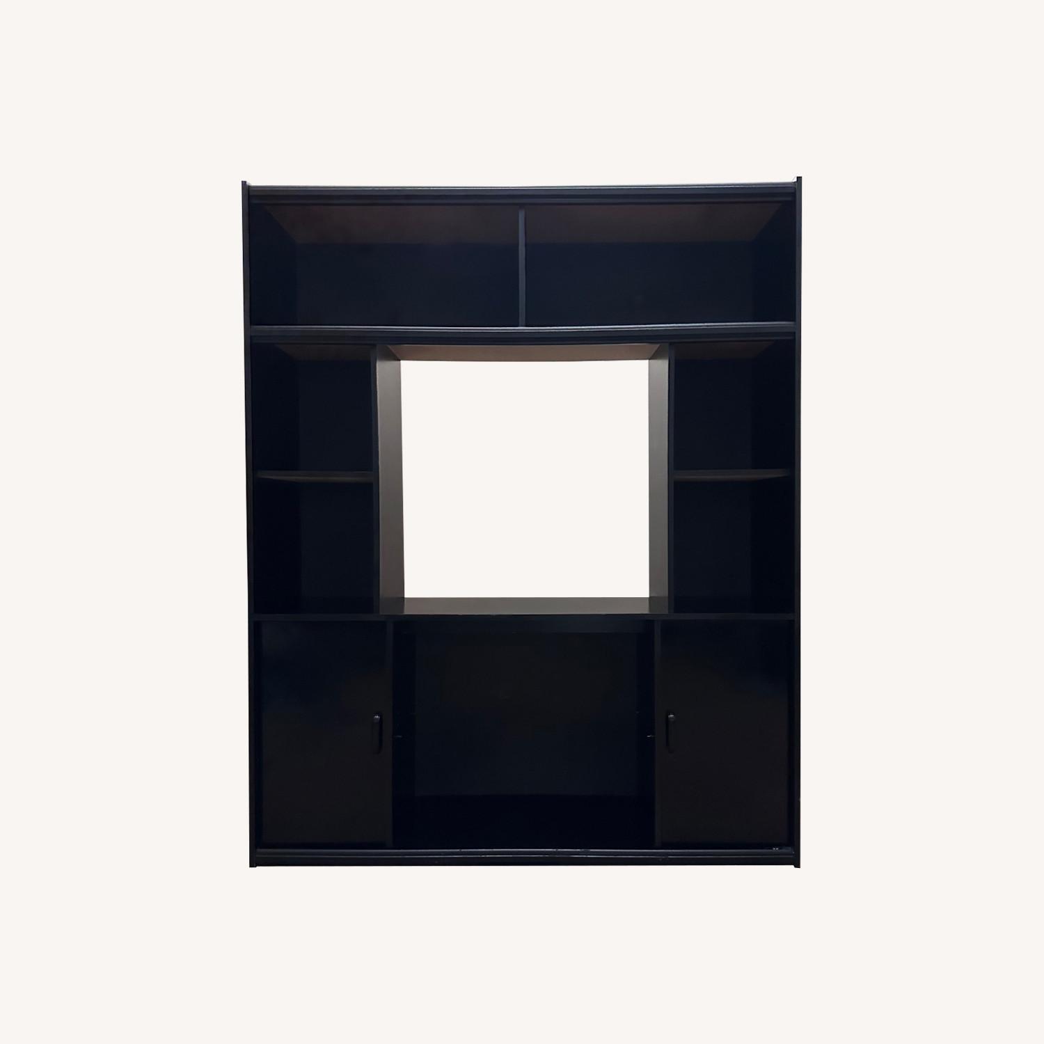 Vintage/Antique Finds Black Wood Bookcase - image-0