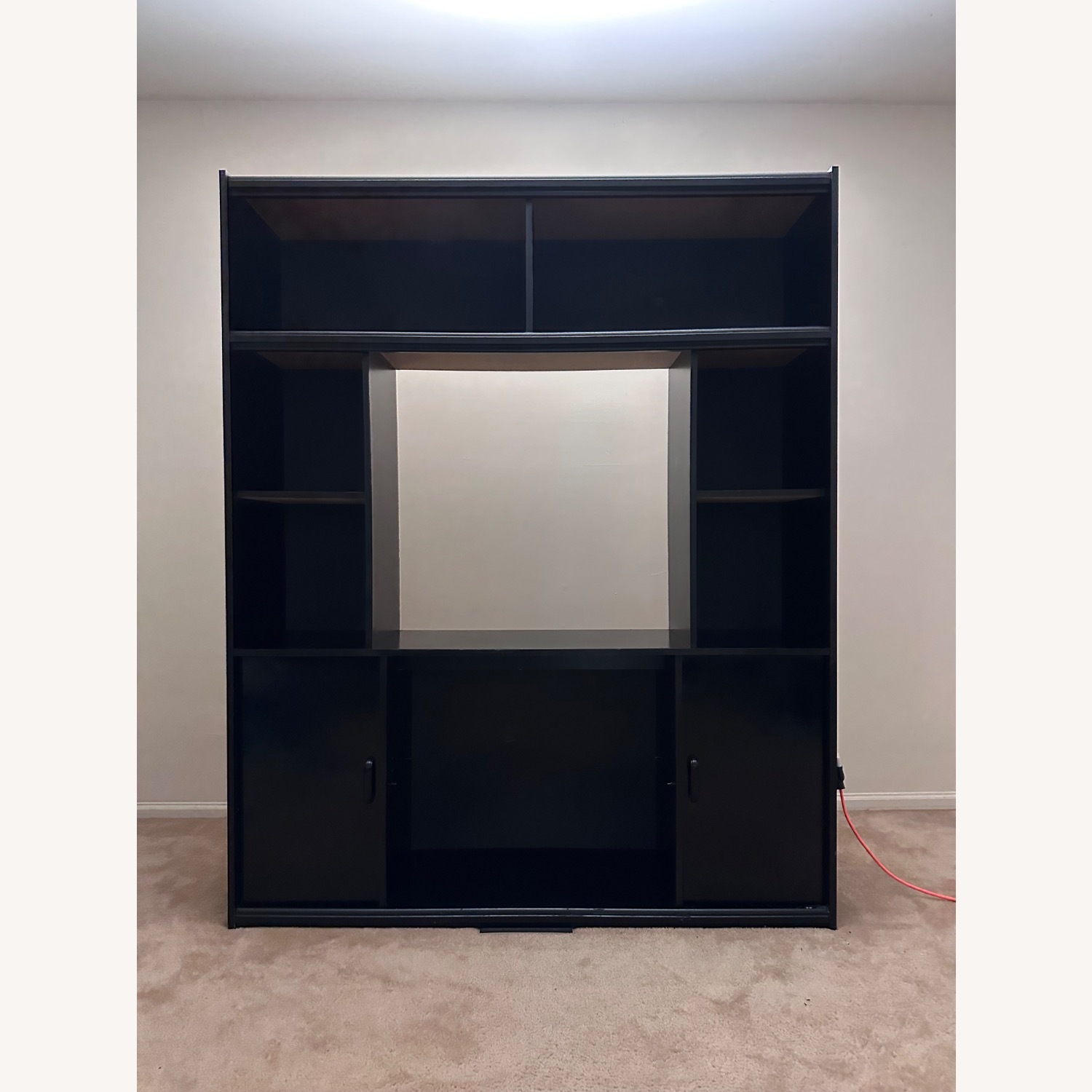 Vintage/Antique Finds Black Wood Bookcase - image-2