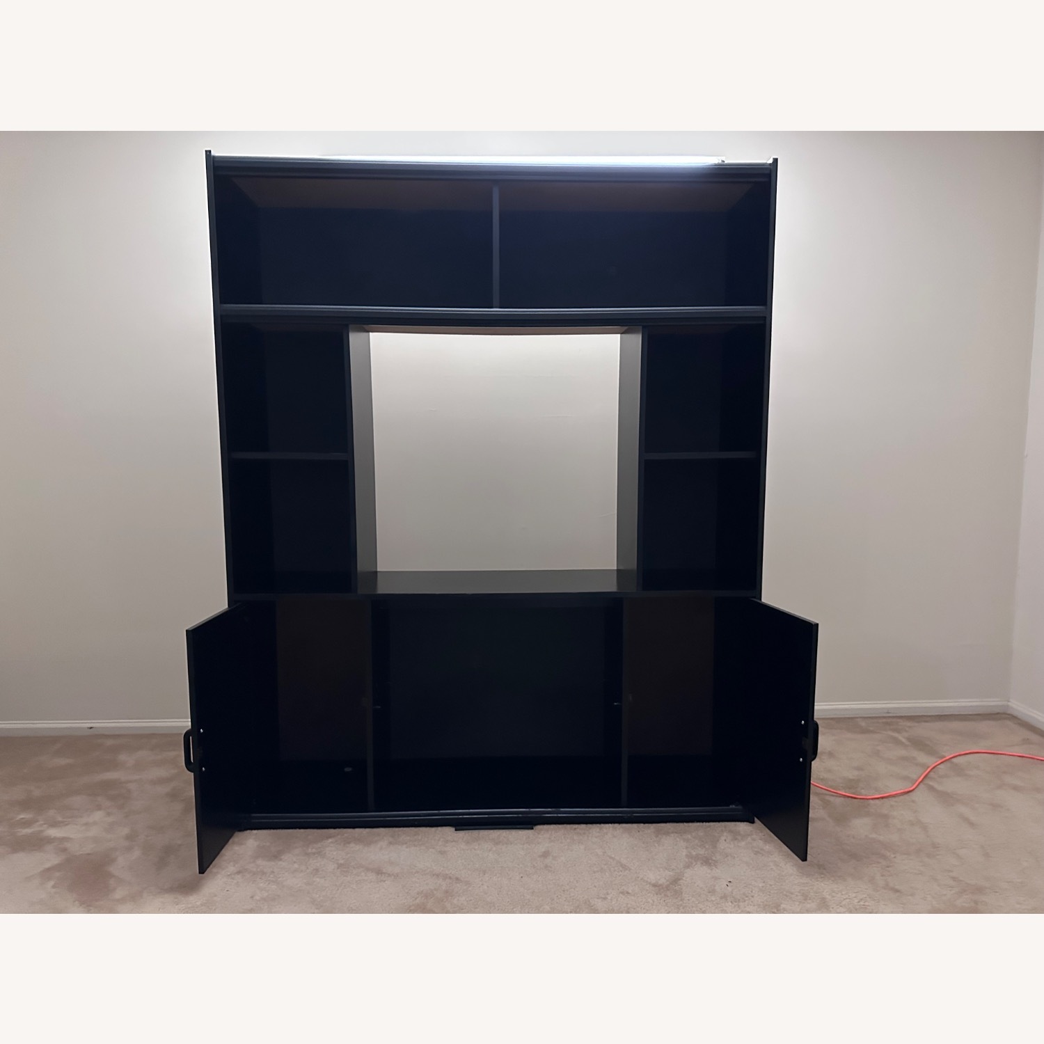 Vintage/Antique Finds Black Wood Bookcase - image-1