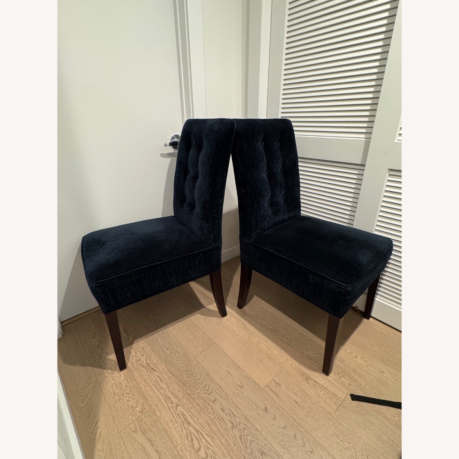 Arhaus Tao Dining Chairs Blue Velvet (Set of 2) - image-4