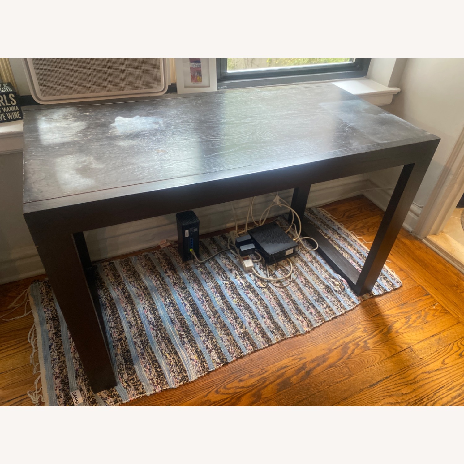 West Elm Dark Brown Wood Desk - image-2