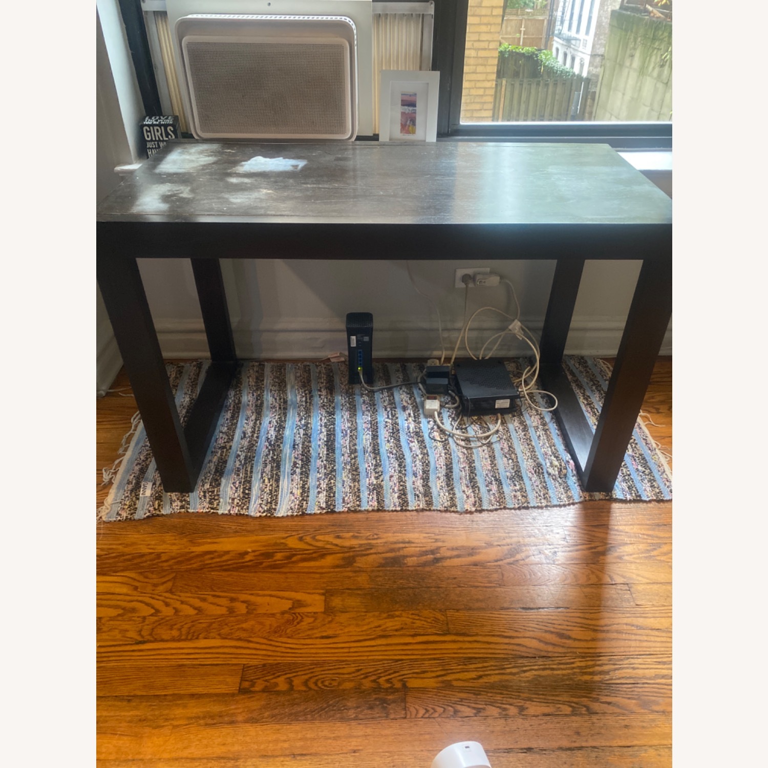 West Elm Dark Brown Wood Desk - image-1