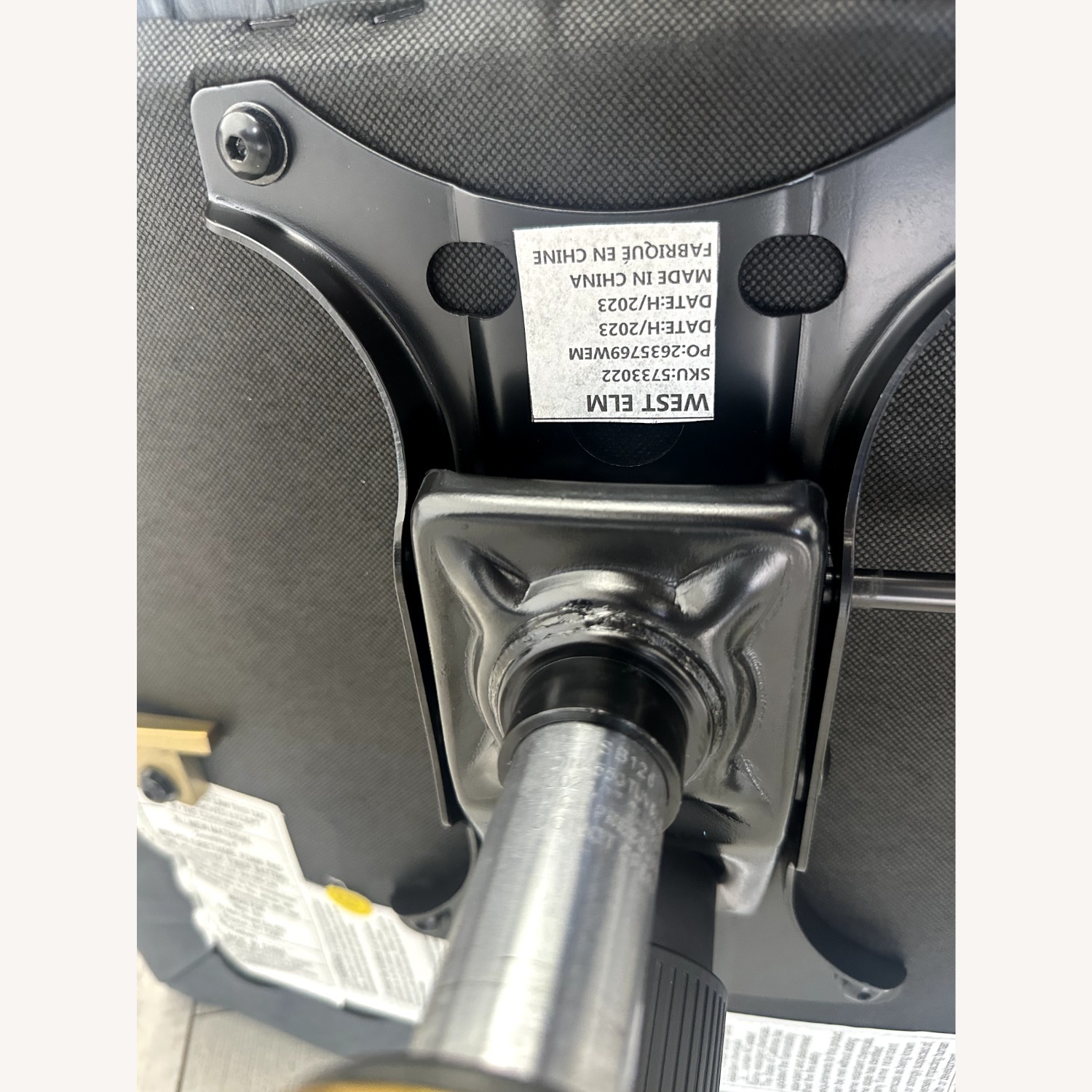 West Elm Cooper Leather Swivel Office Chair - image-3