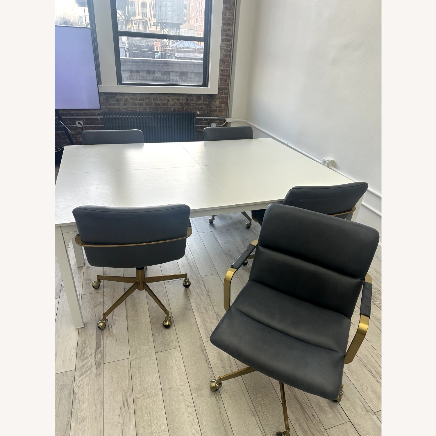 West Elm Cooper Leather Swivel Office Chair - image-2