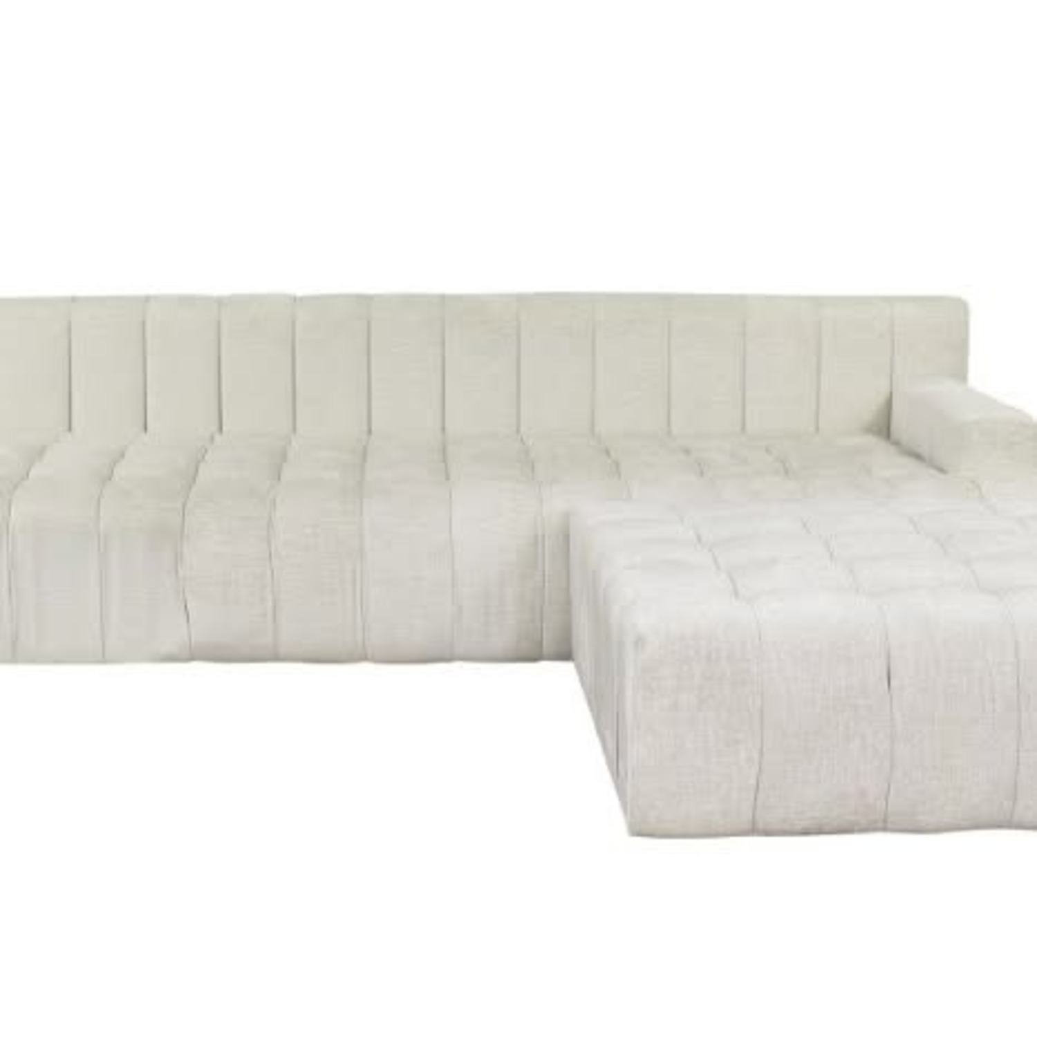 ModShop Delano White Velvet 2 Piece Sectional - image-3