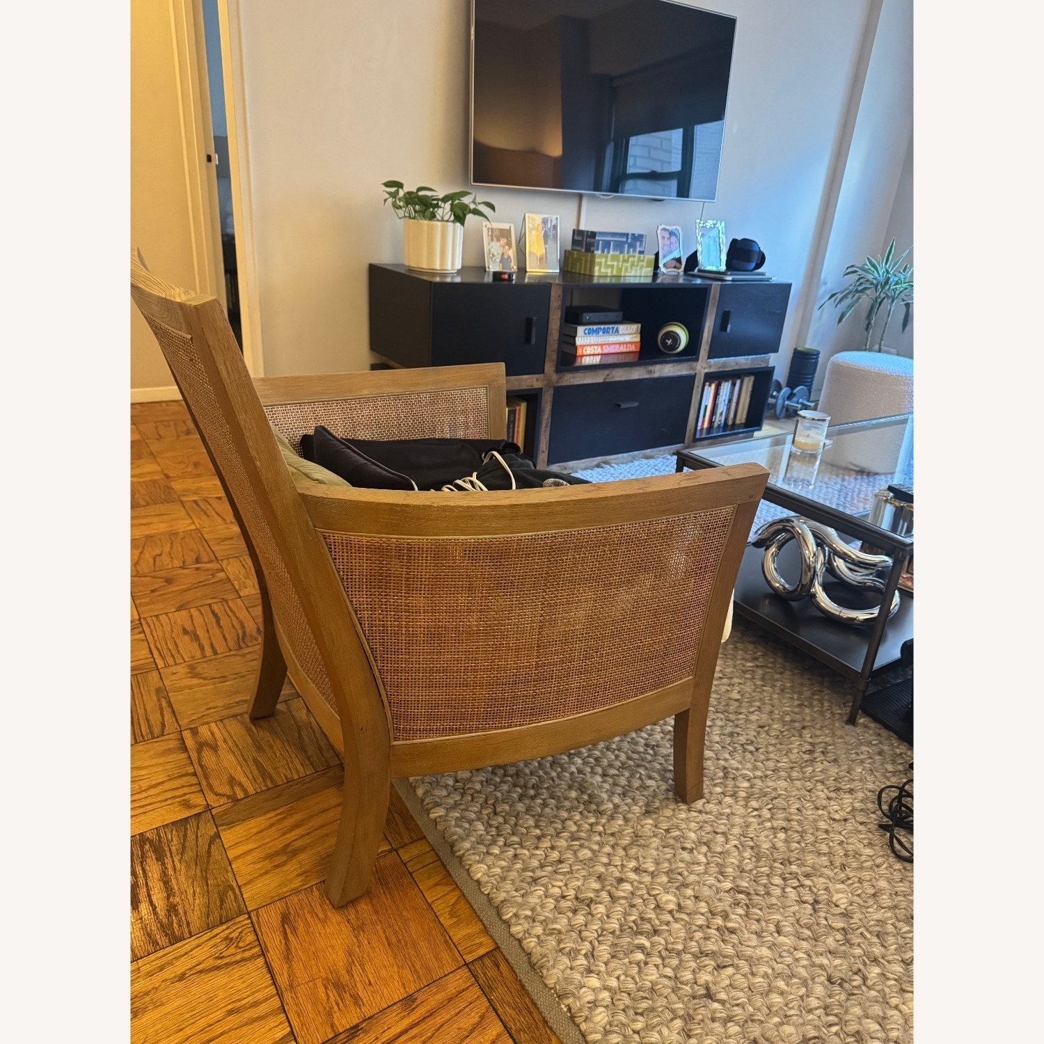 Pair (2) of Crate & Barrel Blake Wood Armchairs - image-5