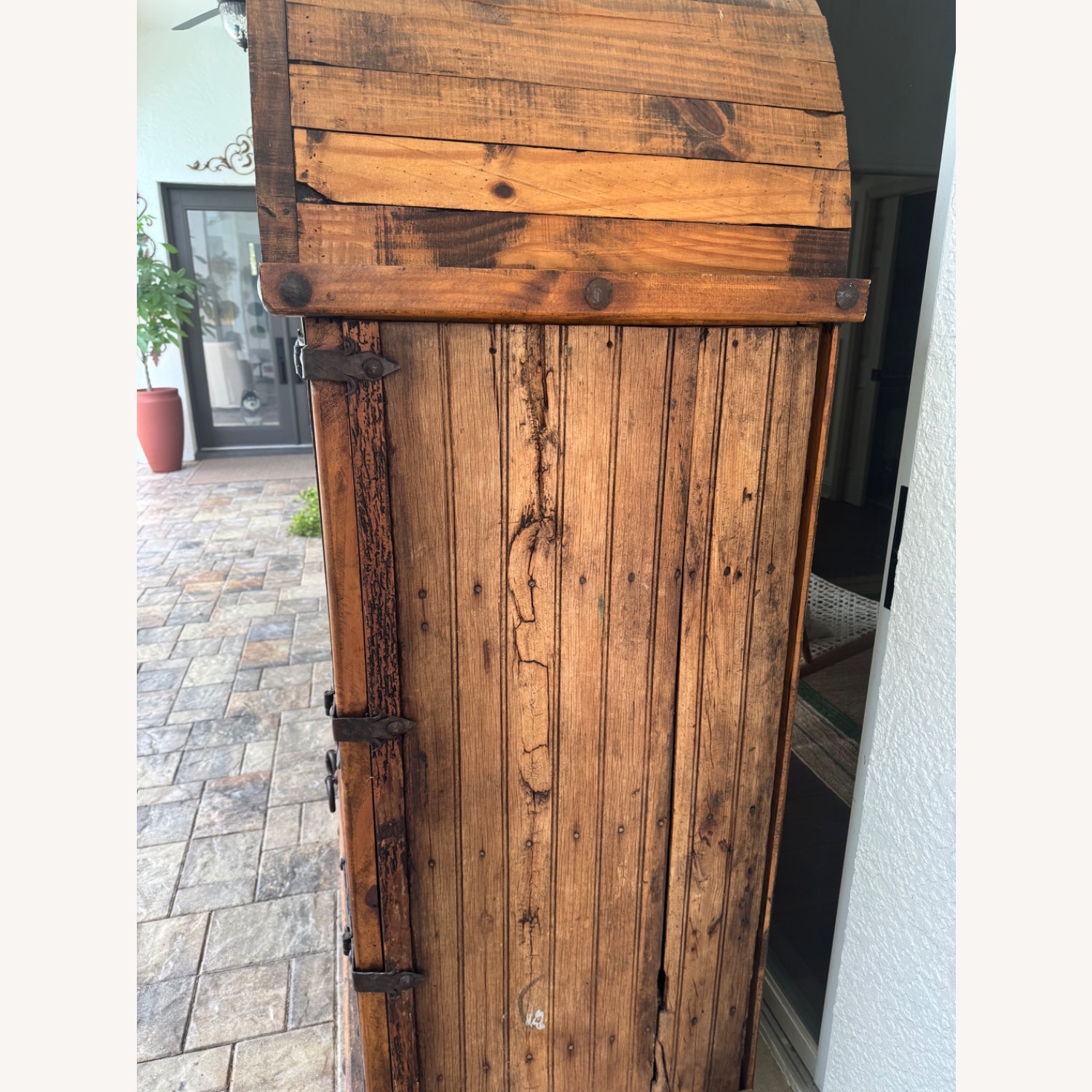 Spanish Wood Antique 1700s Armoire - image-5