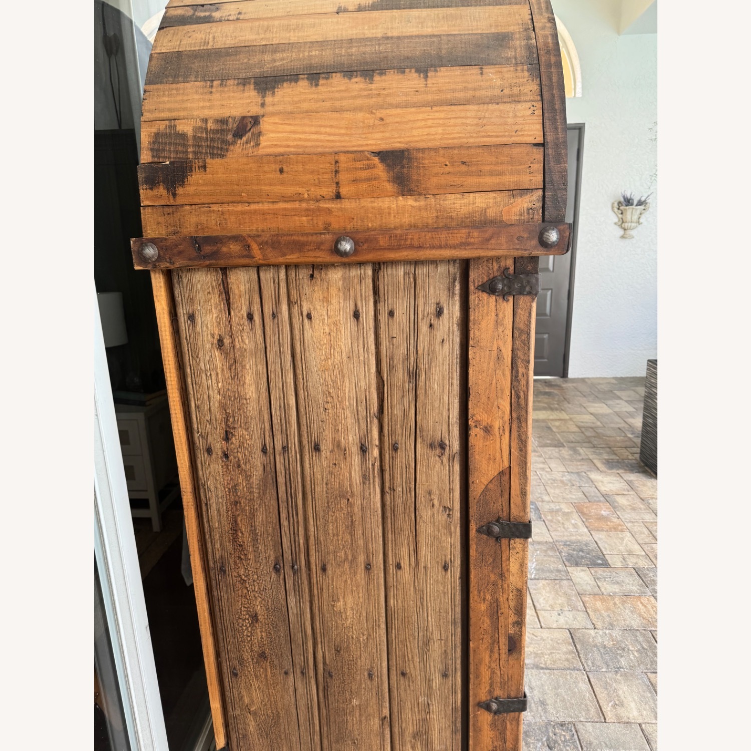 Spanish Wood Antique 1700s Armoire - image-4