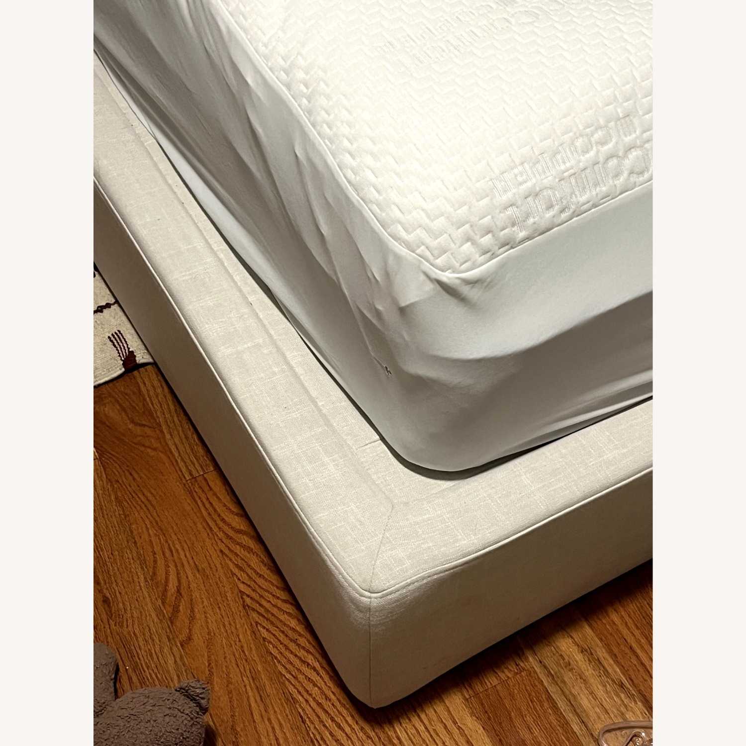 Soft Frame Designs Natural Fabric Queen Bed - image-3