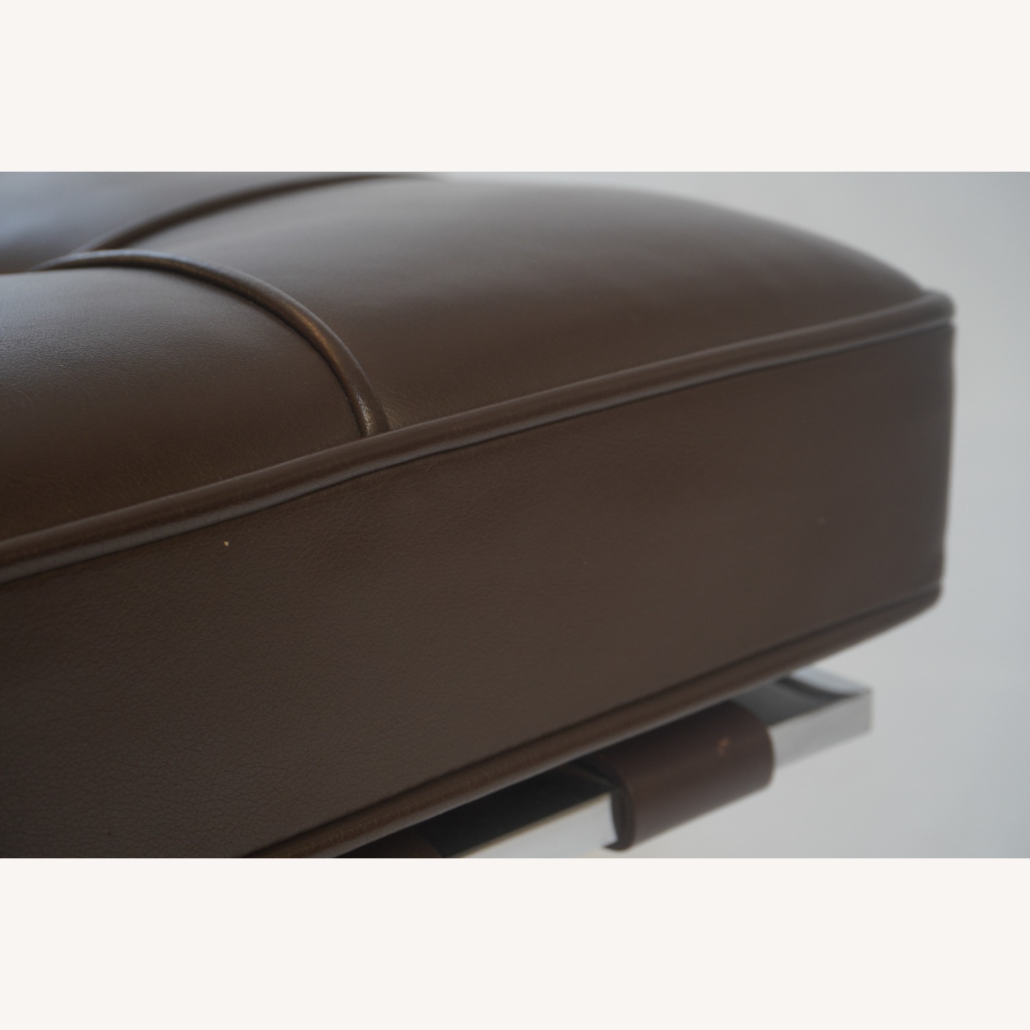 Knoll Barcelona Leather Chair and Ottoman - image-17