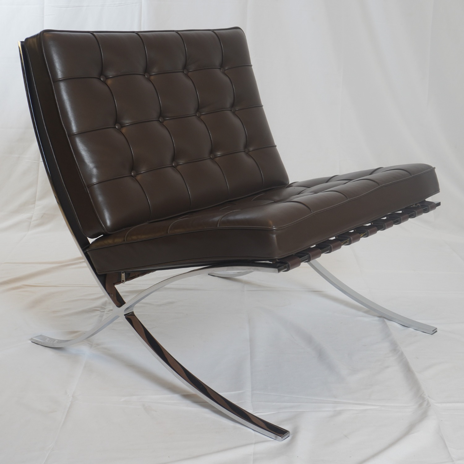 Knoll Barcelona Leather Chair and Ottoman - image-15