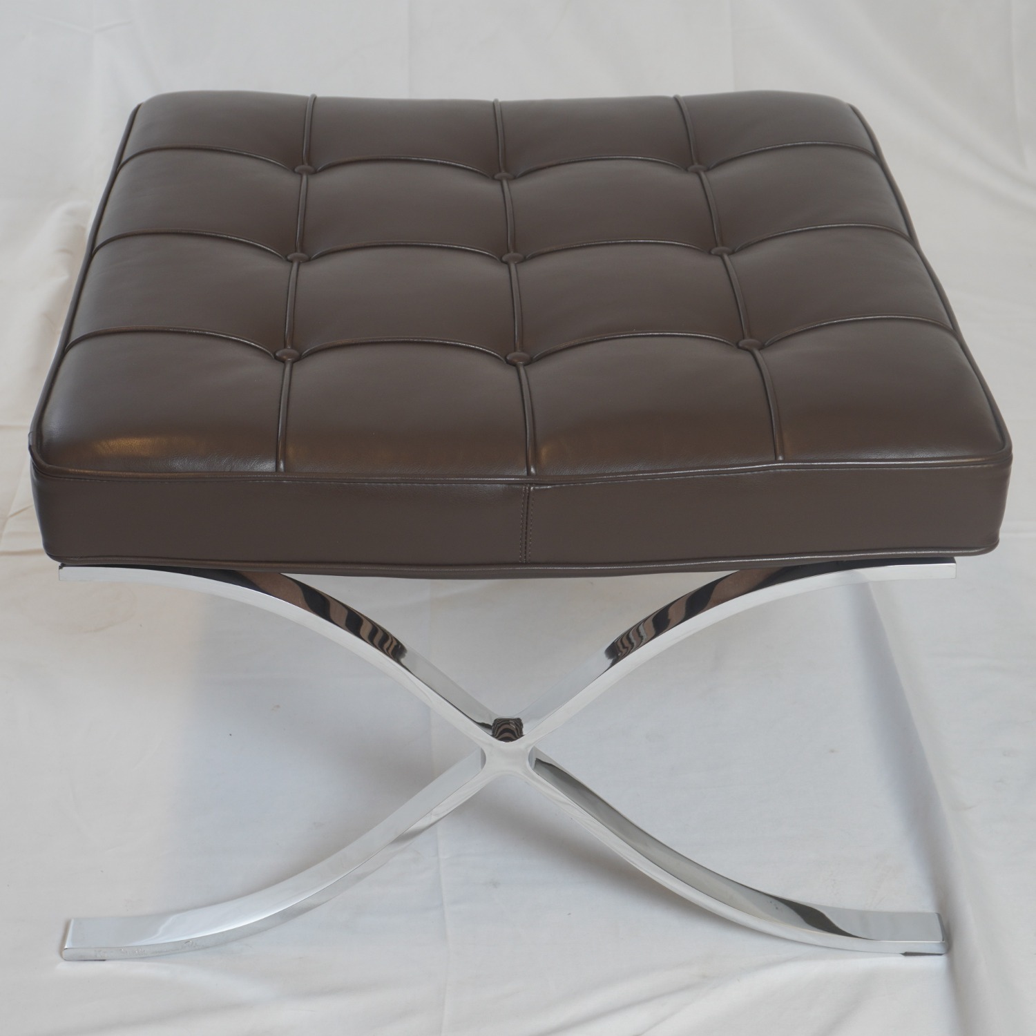 Knoll Barcelona Leather Chair and Ottoman - image-6