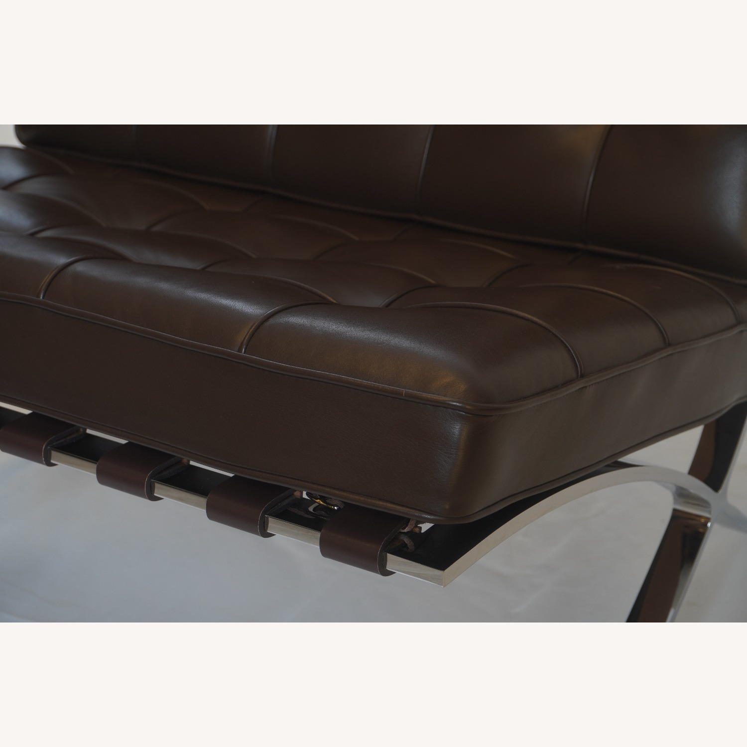 Knoll Barcelona Leather Chair and Ottoman - image-9