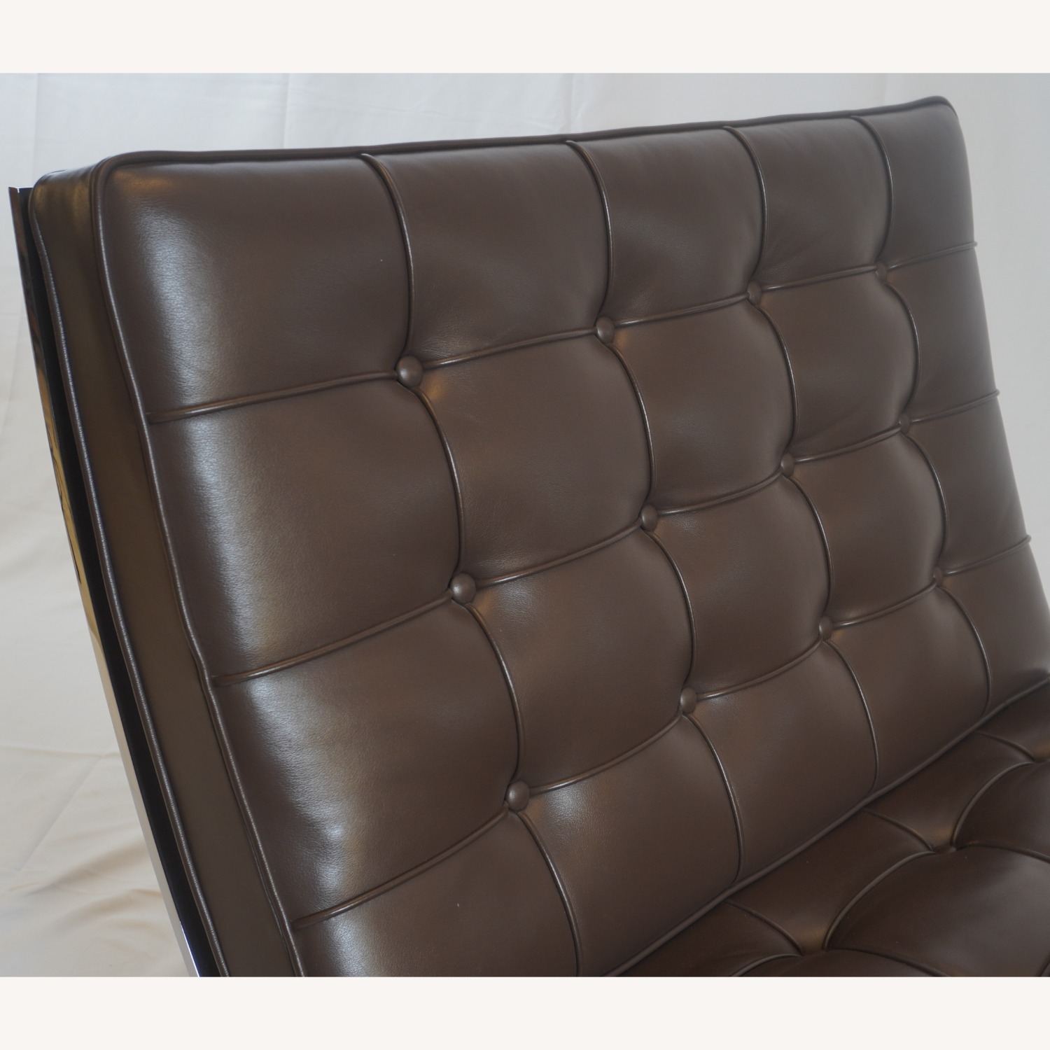 Knoll Barcelona Leather Chair and Ottoman - image-12