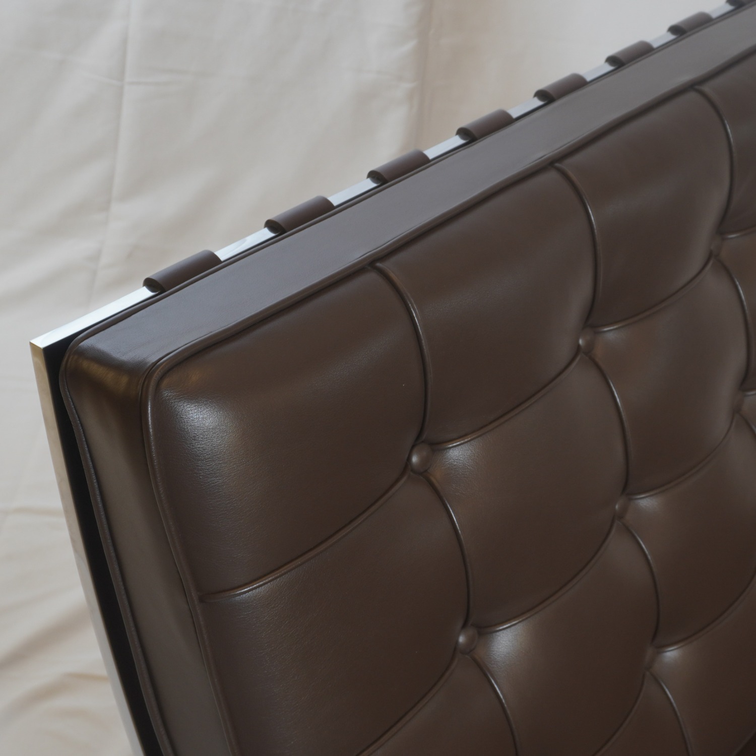 Knoll Barcelona Leather Chair and Ottoman - image-13