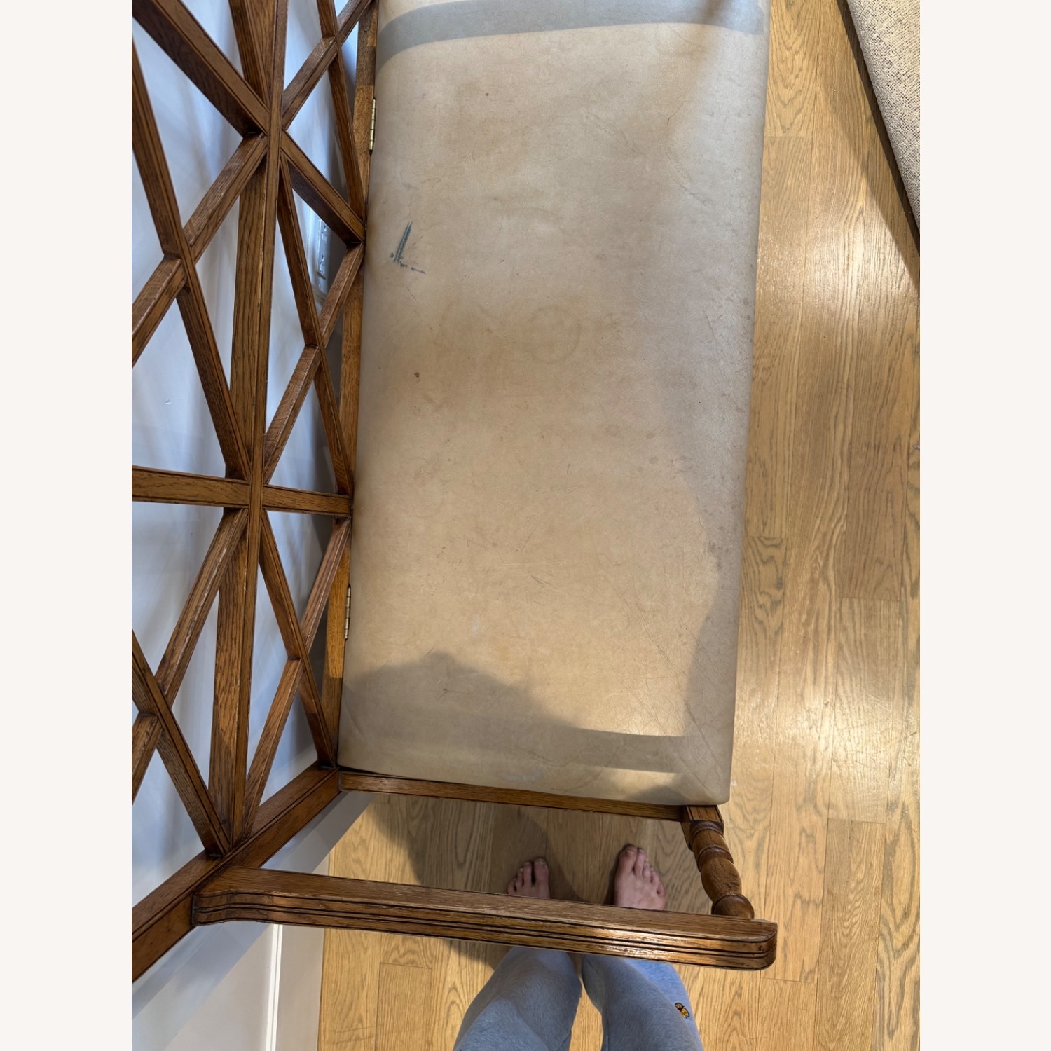 Outstanding Wood and Leather Bench With Storage - image-7