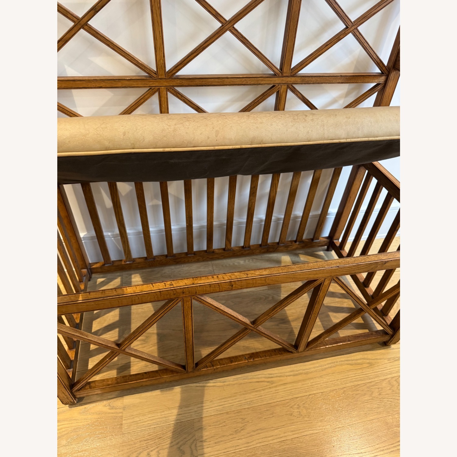 Outstanding Wood and Leather Bench With Storage - image-5