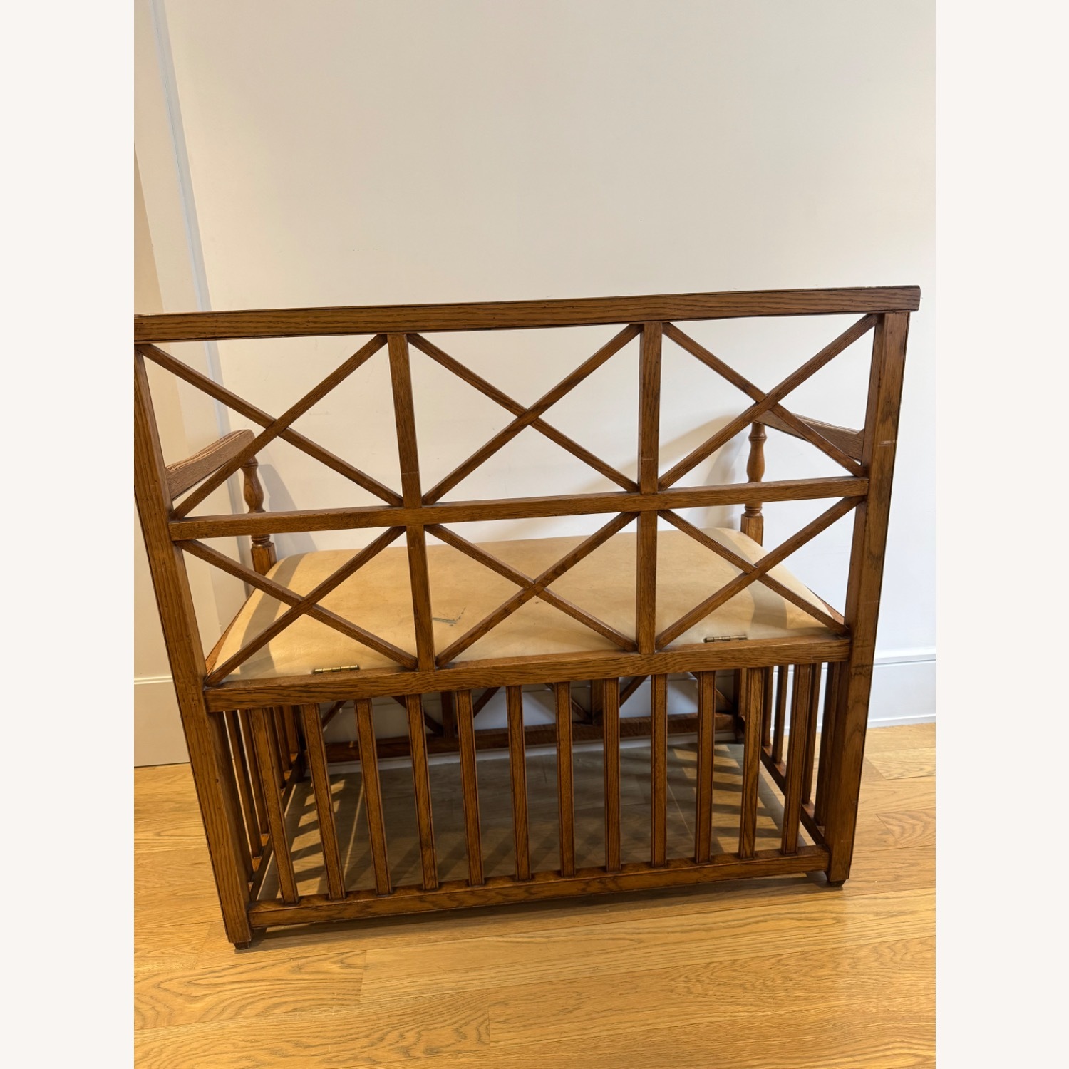 Outstanding Wood and Leather Bench With Storage - image-10
