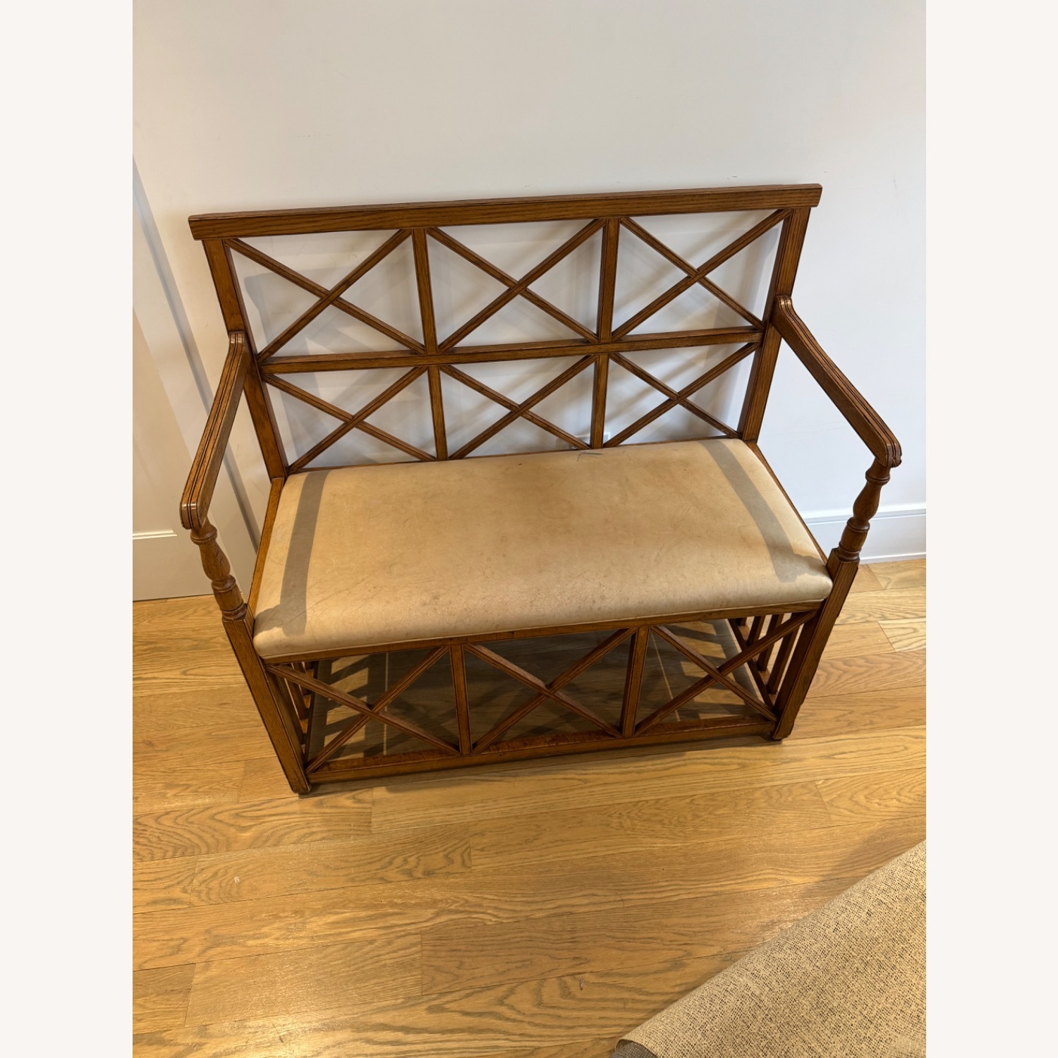 Outstanding Wood and Leather Bench With Storage - image-4