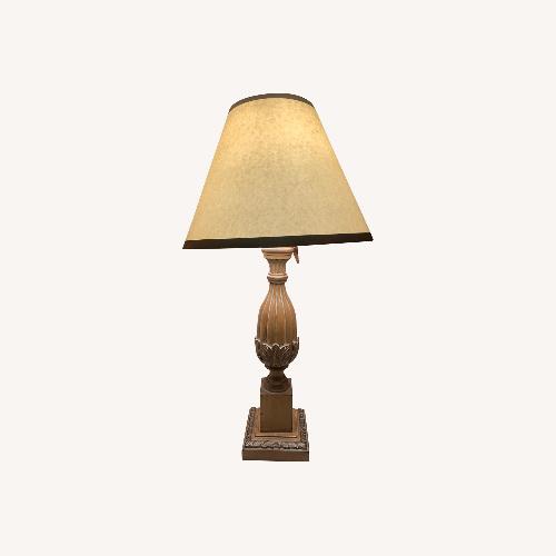 Used Kreiss Light Brown Wood Table Lamps for sale on AptDeco