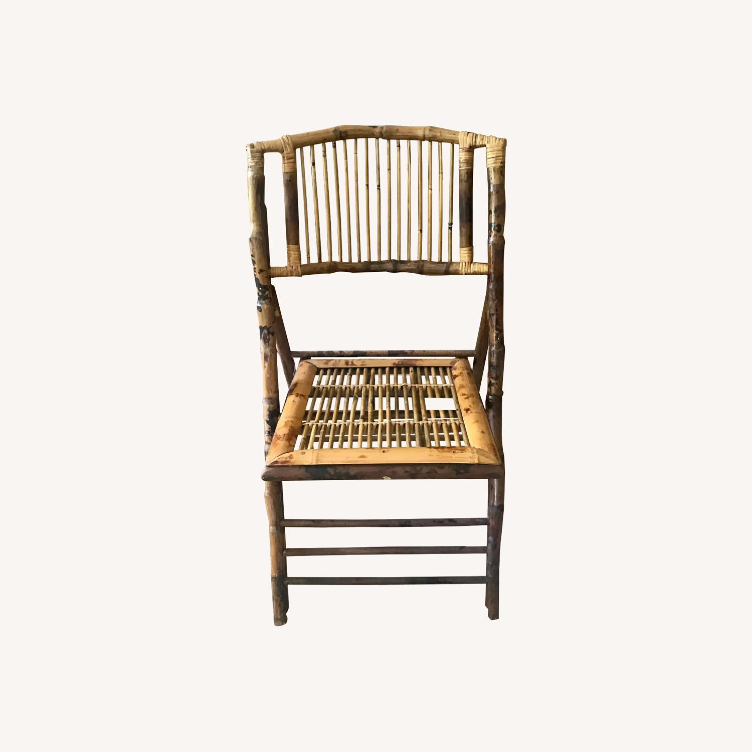 Vintage Bamboo Folding Chairs Set of 3 - image-10