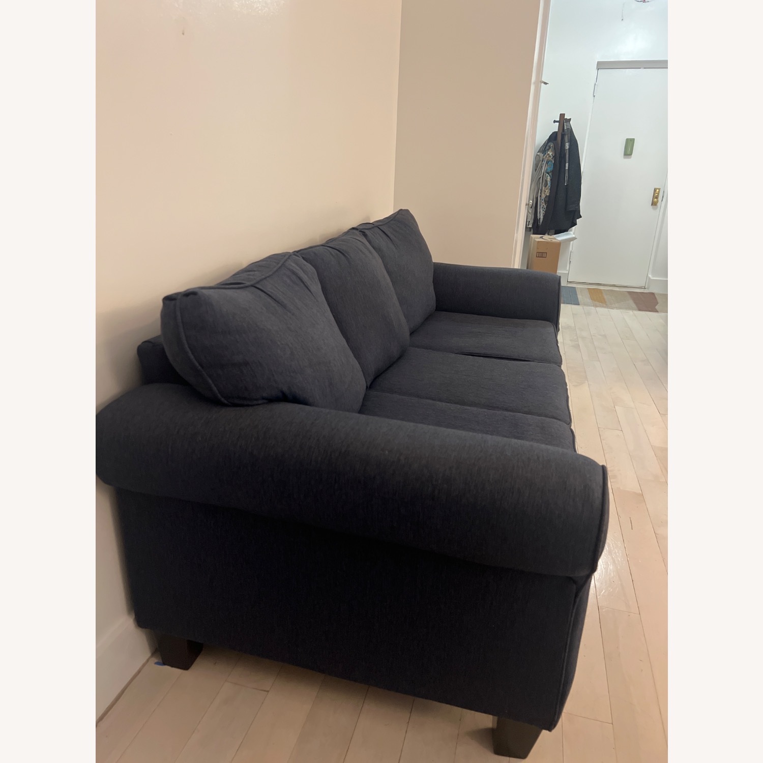 Raymour & Flanigan Blue Fabric 3+ Seater Sofa - image-5