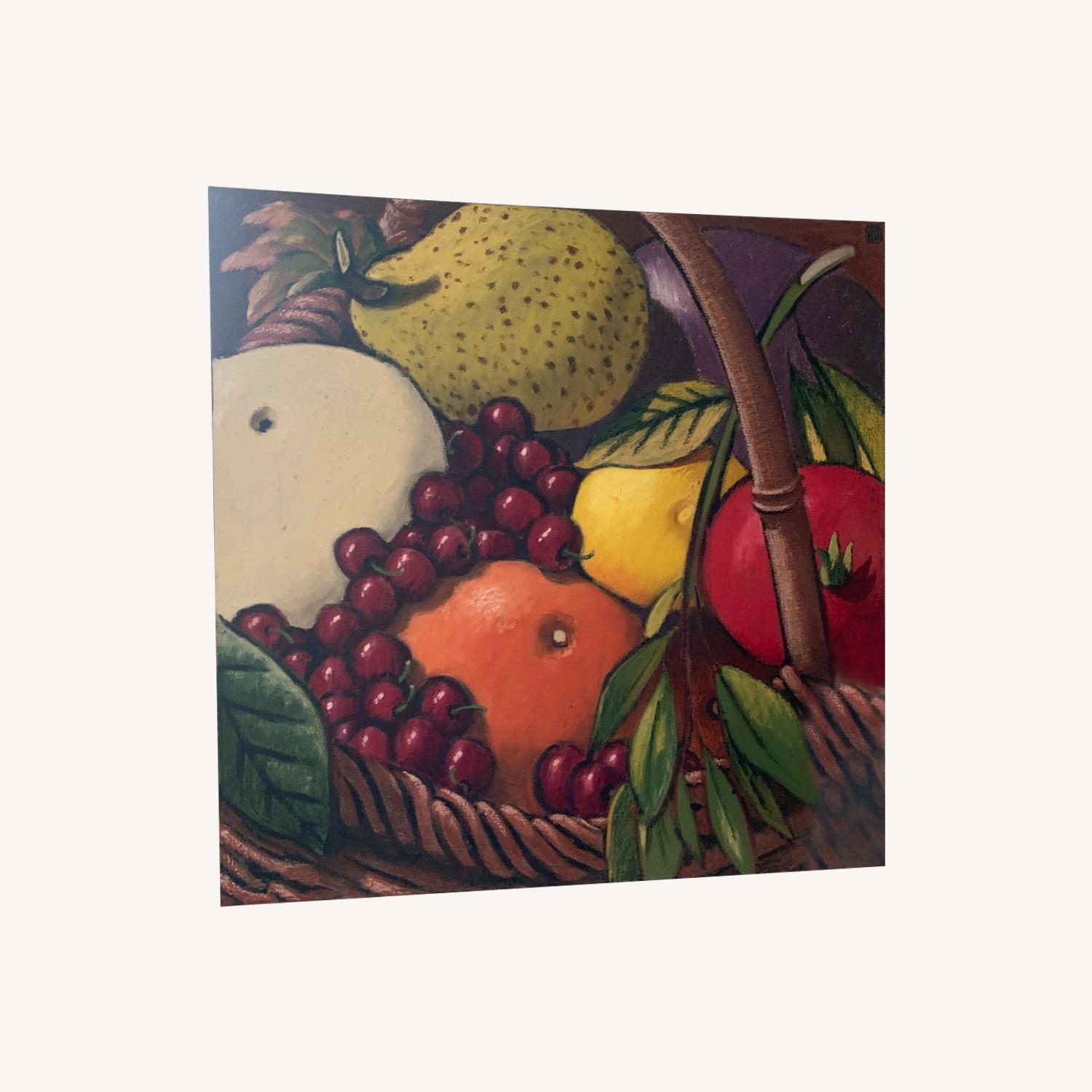 Wayne Forte Fruit Basket Painting on Canvas - image-0