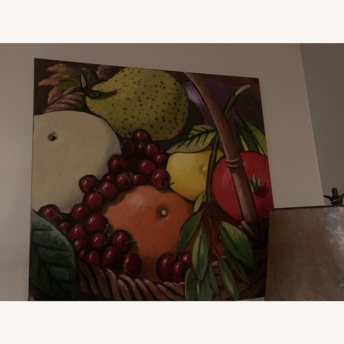 Used Wayne Forte Fruit Basket Painting on Canvas for sale on AptDeco