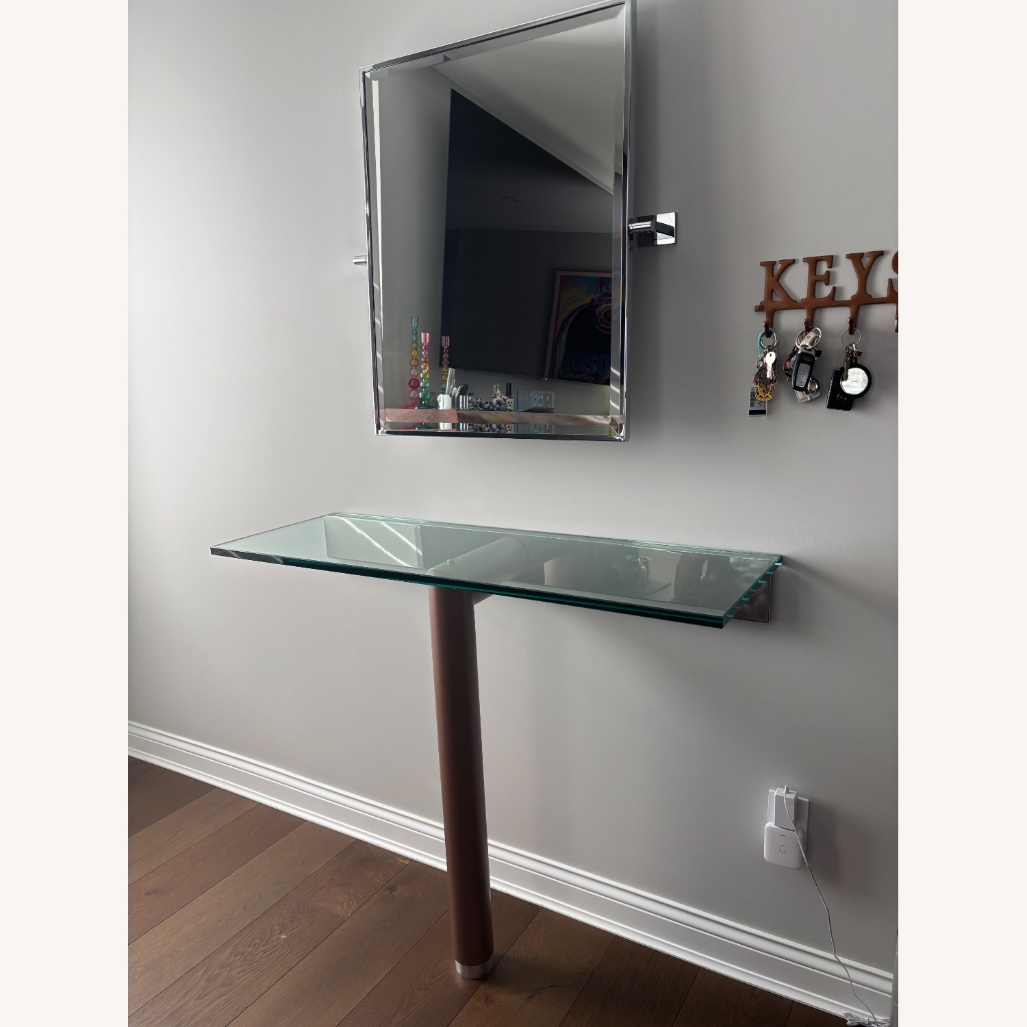 Art Deco Rose Gold Glass Décor - image-2