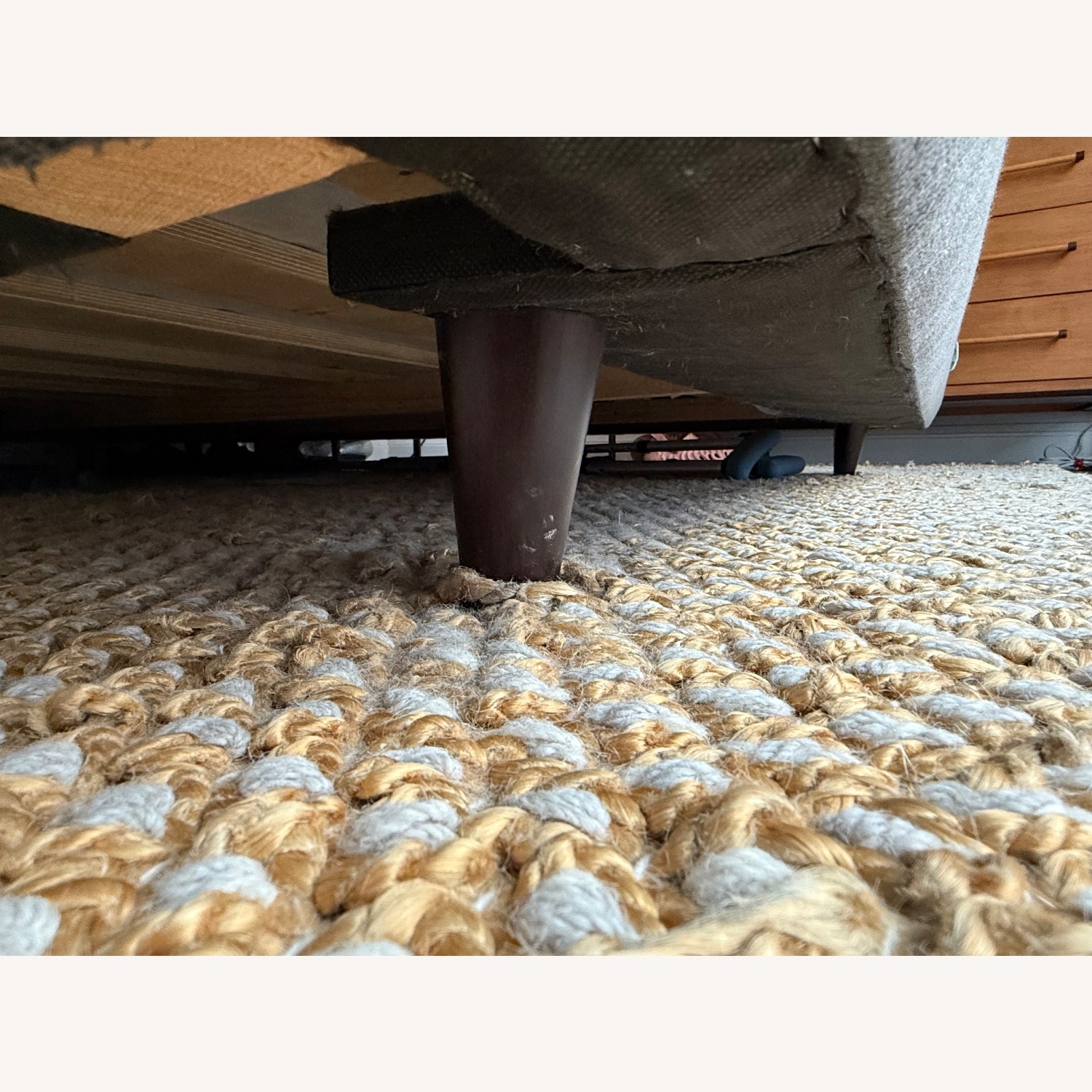 Crate & Barrel Tate Dark Gray Fabric Queen Bed - image-4