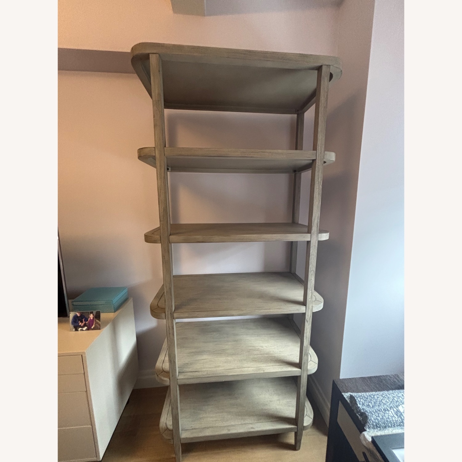 McGee and Co Orion Light Gray Bookcase - image-1