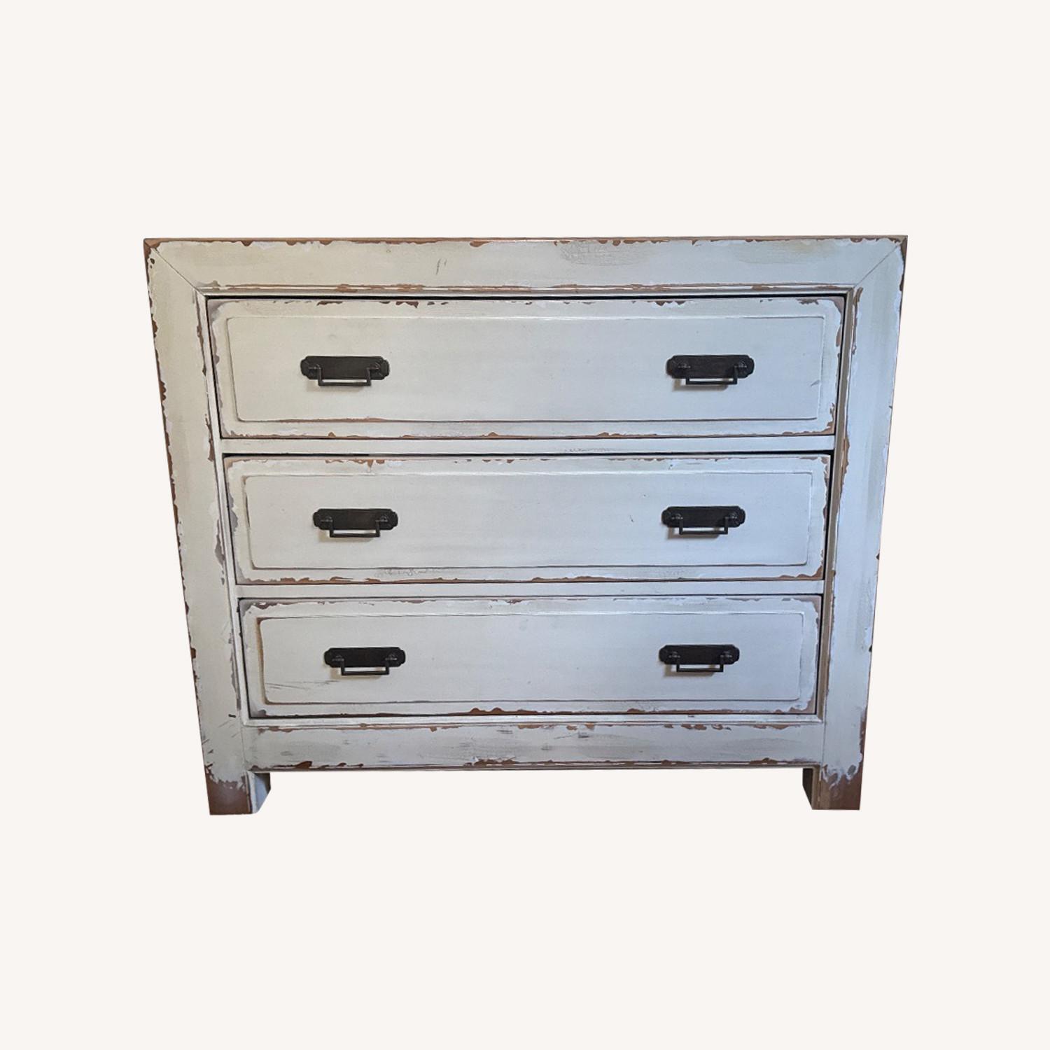 White Distress Dresser - image-0